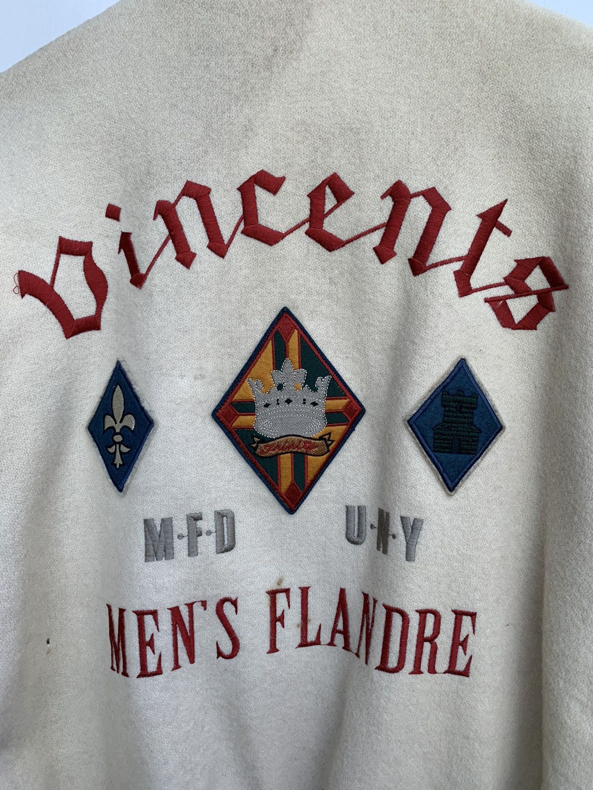 Vintage 🔥Vintage Men's Flandre Wool Varsity Leather Jacket Size US M / EU 48-50 / 2 - 19 Thumbnail