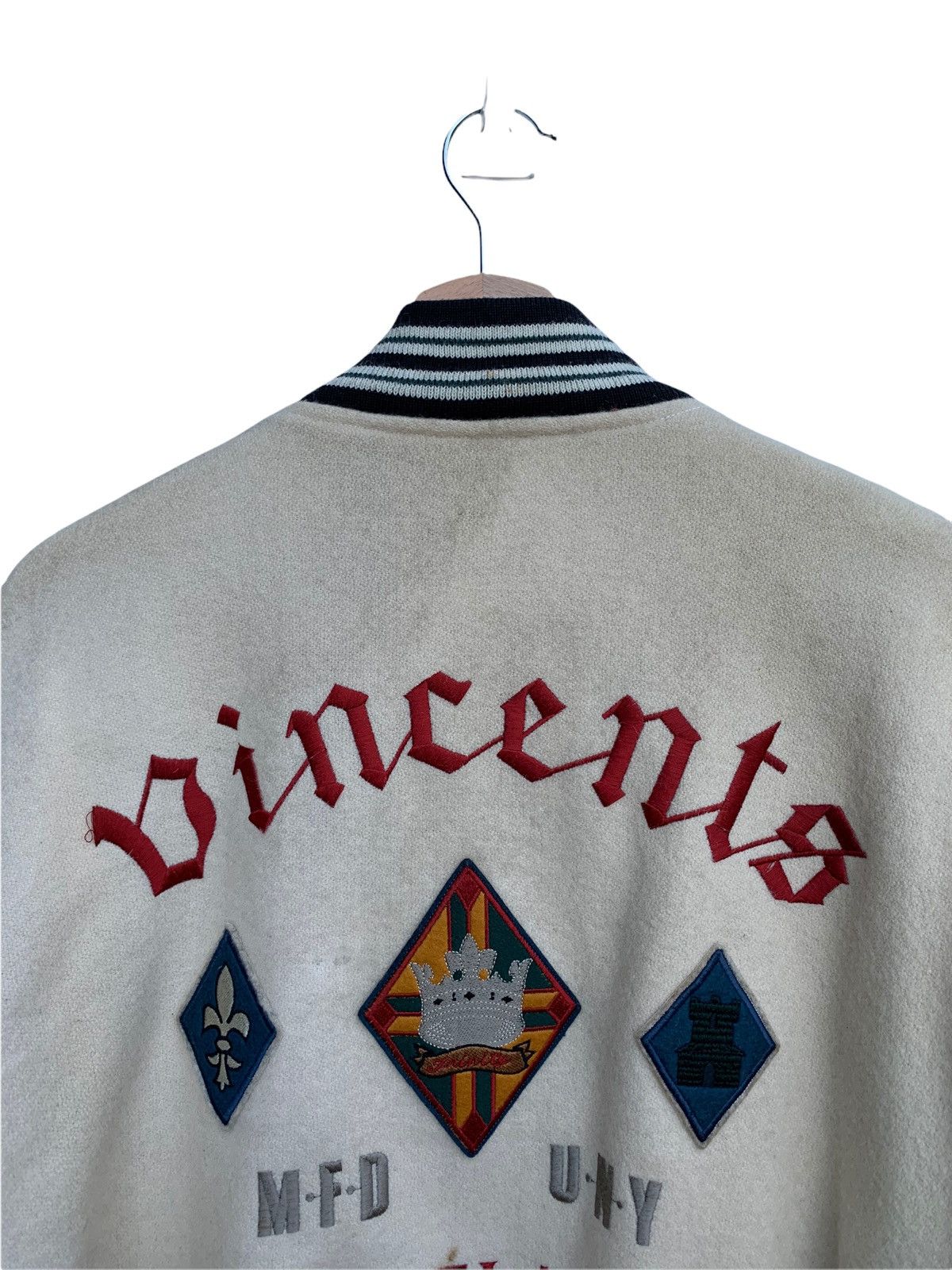 Vintage 🔥Vintage Men's Flandre Wool Varsity Leather Jacket Size US M / EU 48-50 / 2 - 12 Thumbnail