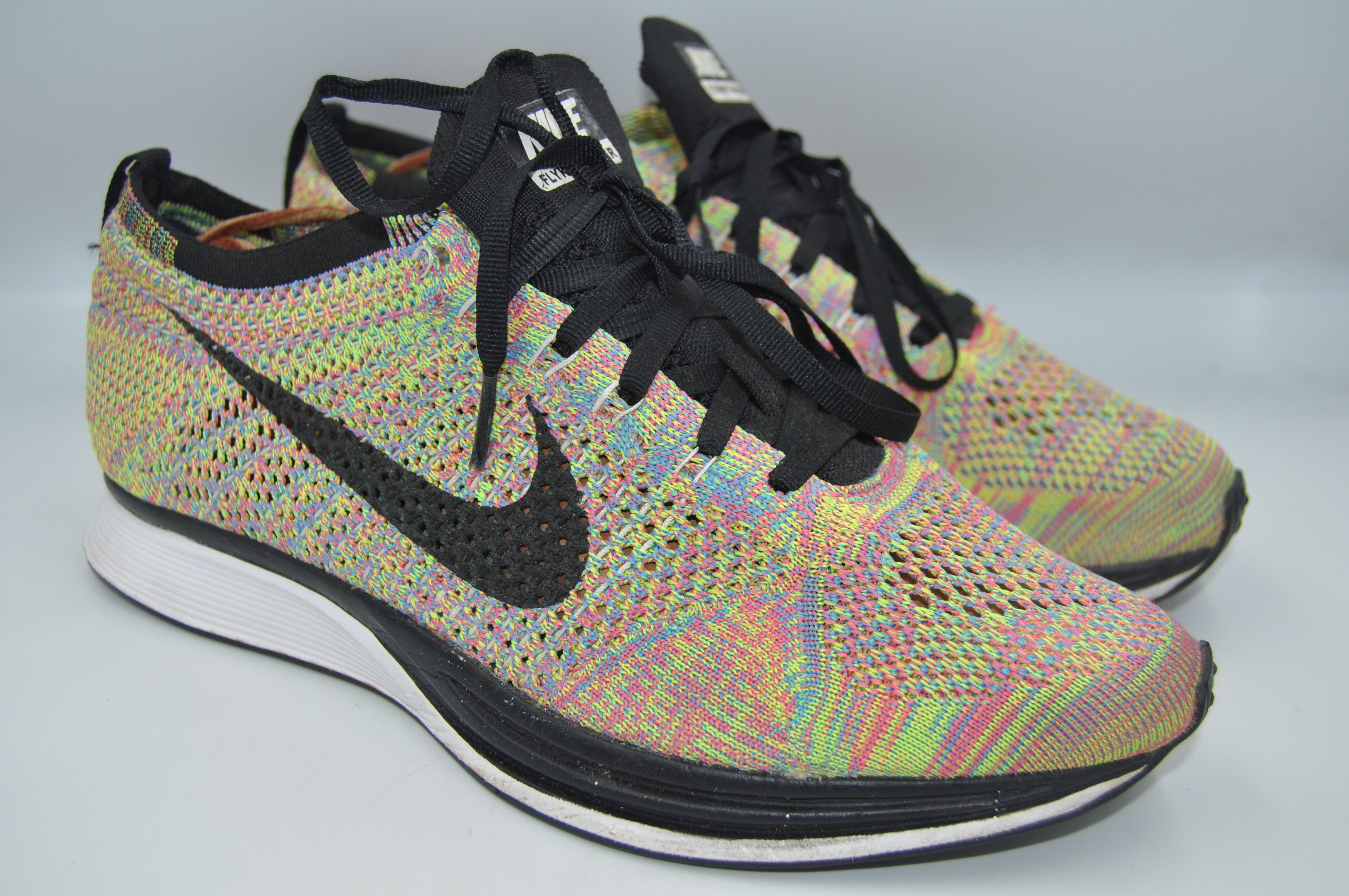 image of Nike - 2013 - "multicolor 1.0" Flyknit Racer Shoes, Men's (Size 9.5)
