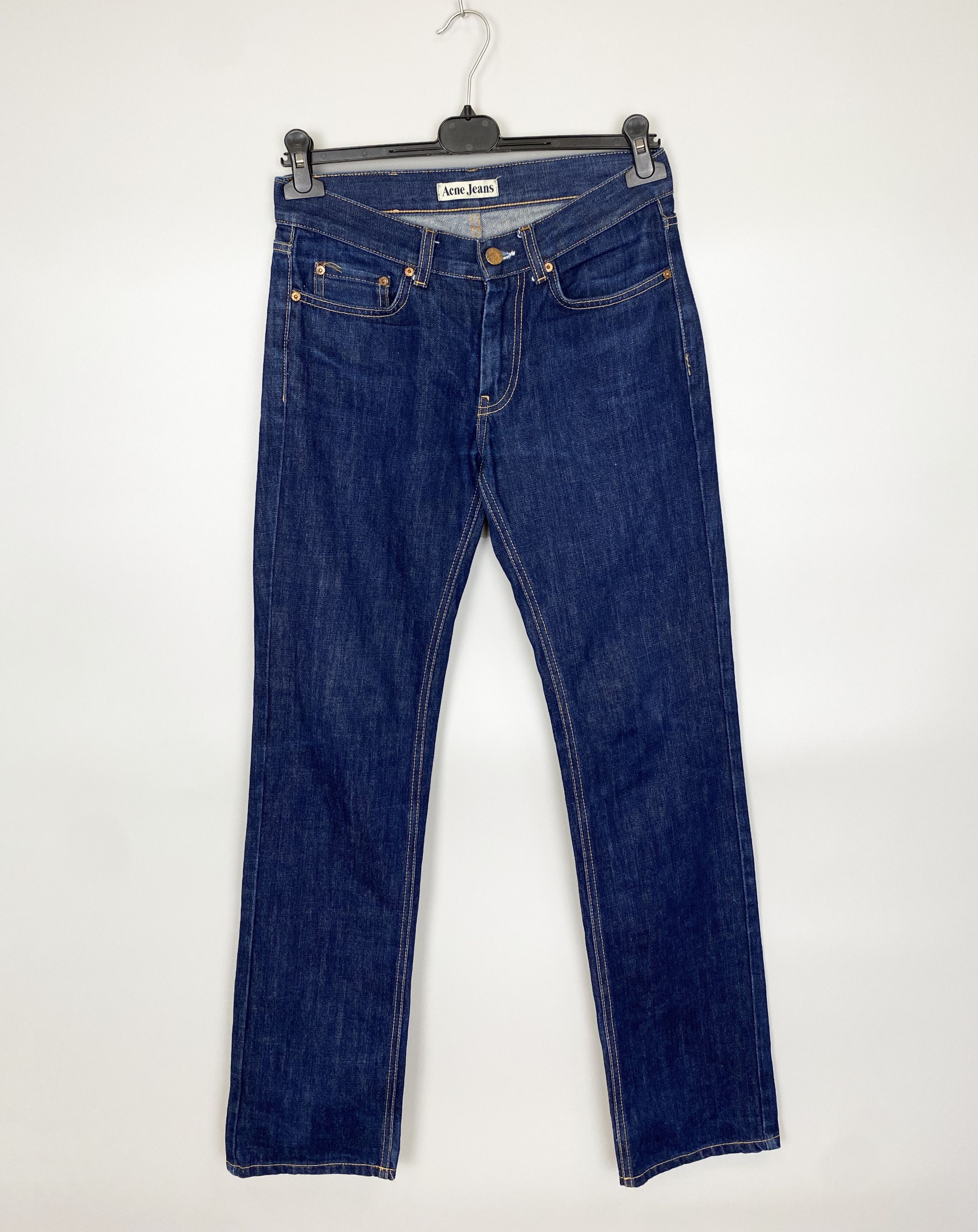 Acne Studios ACNE Jeans Mic Another Raw Leather Patch W29 L32 Size US 29 - 1 Thumbnail
