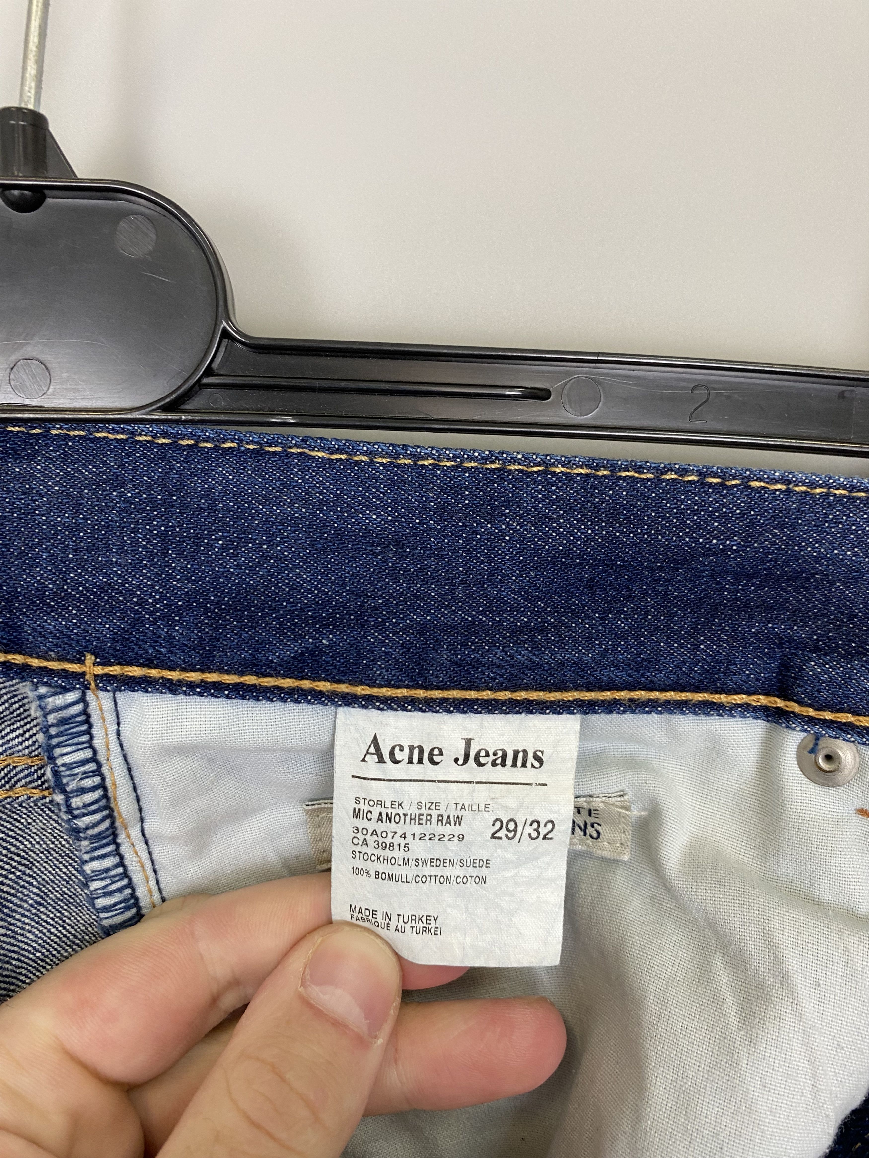 Acne Studios ACNE Jeans Mic Another Raw Leather Patch W29 L32 Size US 29 - 9 Thumbnail