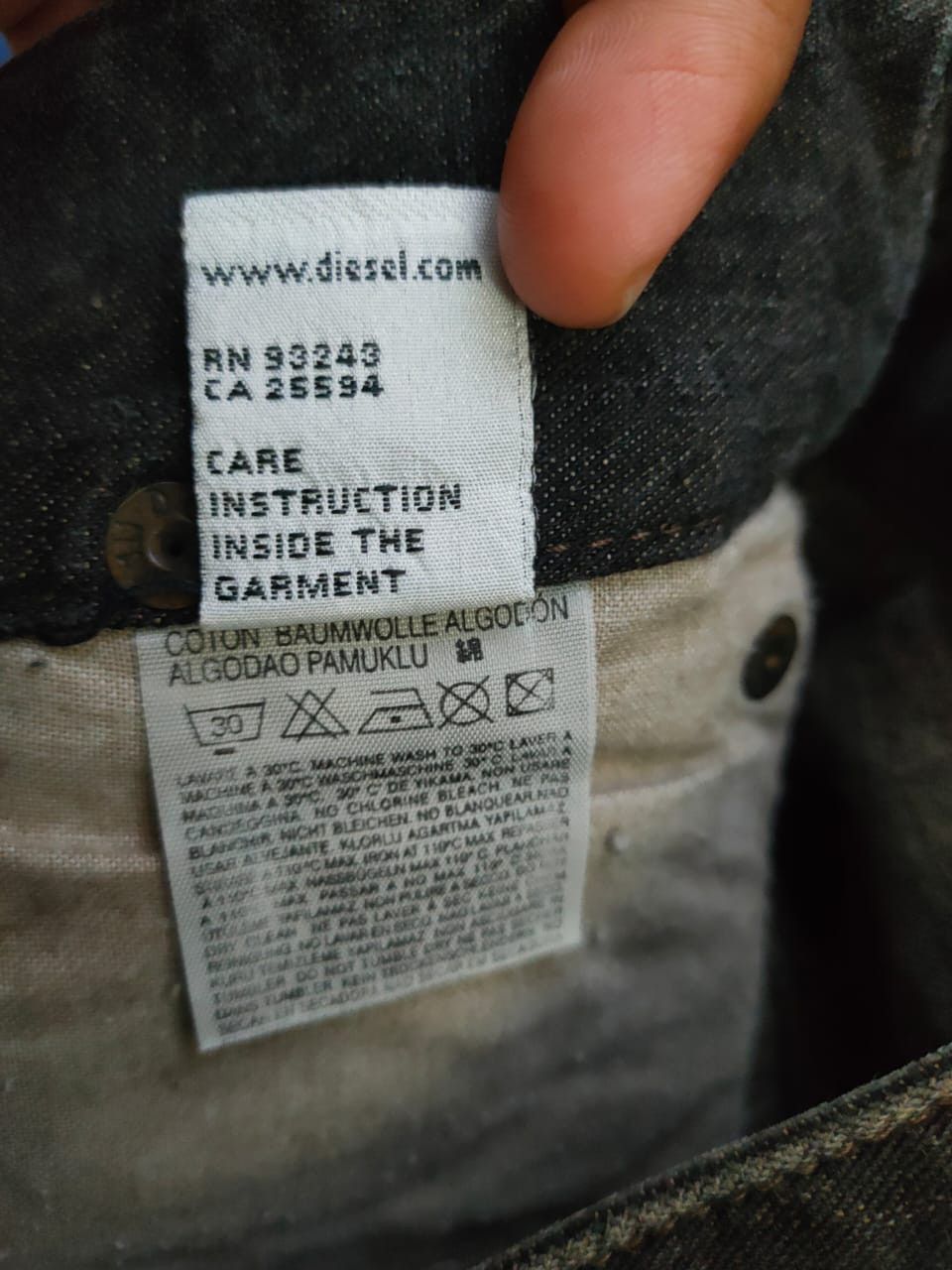 Diesel Diesel Black Denim Size 31" - 6 Thumbnail