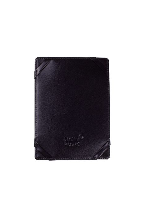 Montblanc MONTBLANC BLACK LEATHER CARD HOLDER WALLET | Grailed