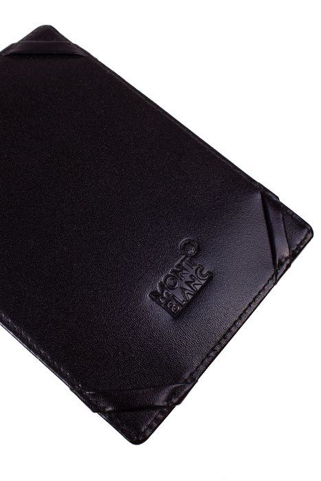 Montblanc MONTBLANC BLACK LEATHER CARD HOLDER WALLET | Grailed