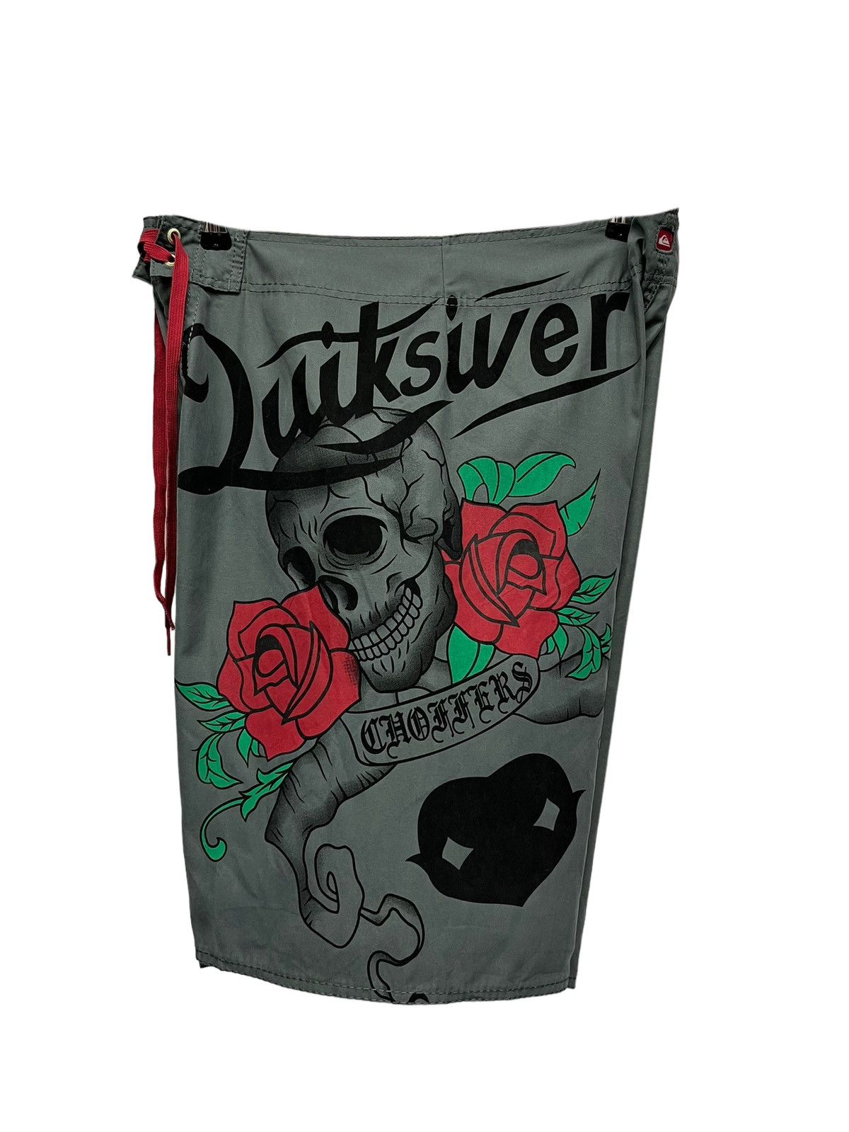Quiksilver Vintage QUIKSILVER SKULL ROSE Surf Board-shorts Beach Shorts Size US 32 / EU 48 - 1 Thumbnail