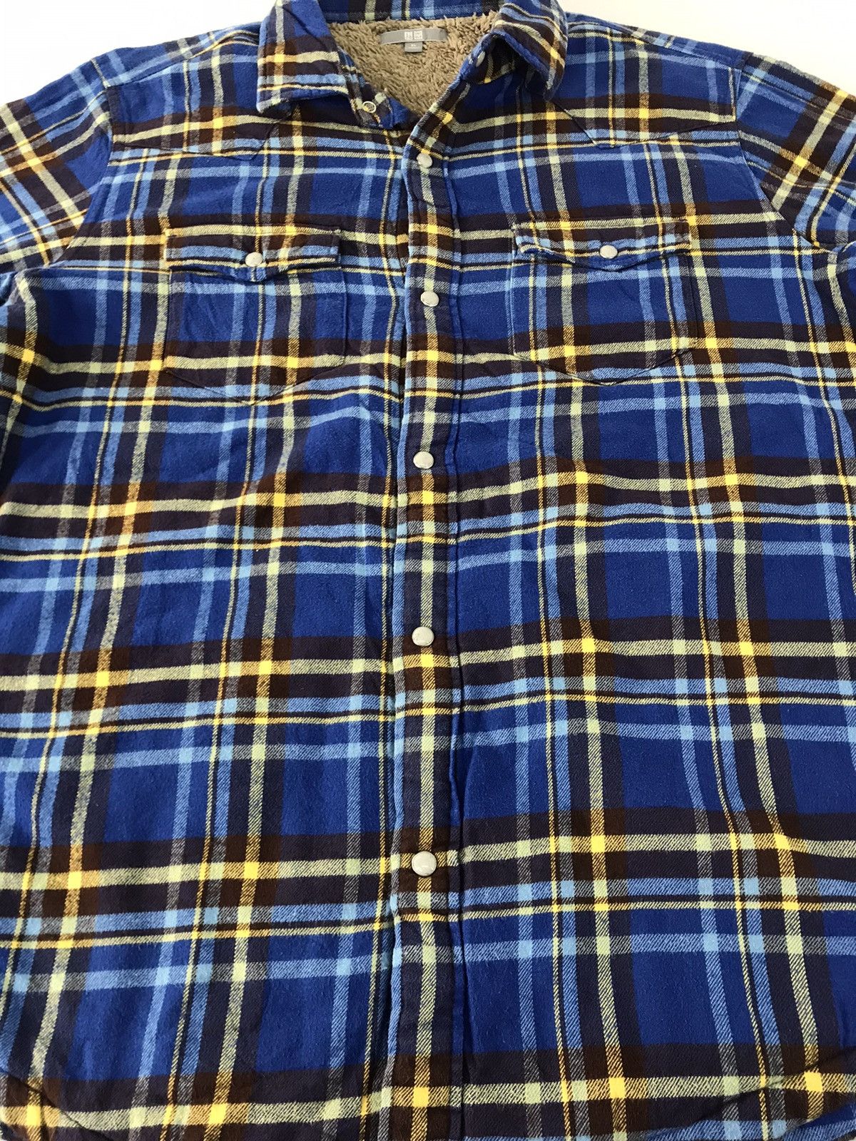 Flannel Japanese Brand Wool Padded Jacket Sherpa Inner Button Down Size US L / EU 52-54 / 3 - 4 Thumbnail