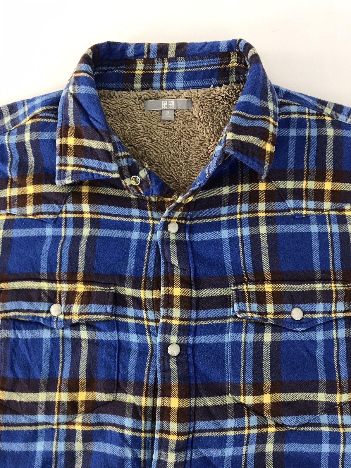 Flannel Japanese Brand Wool Padded Jacket Sherpa Inner Button Down Size US L / EU 52-54 / 3 - 3 Thumbnail