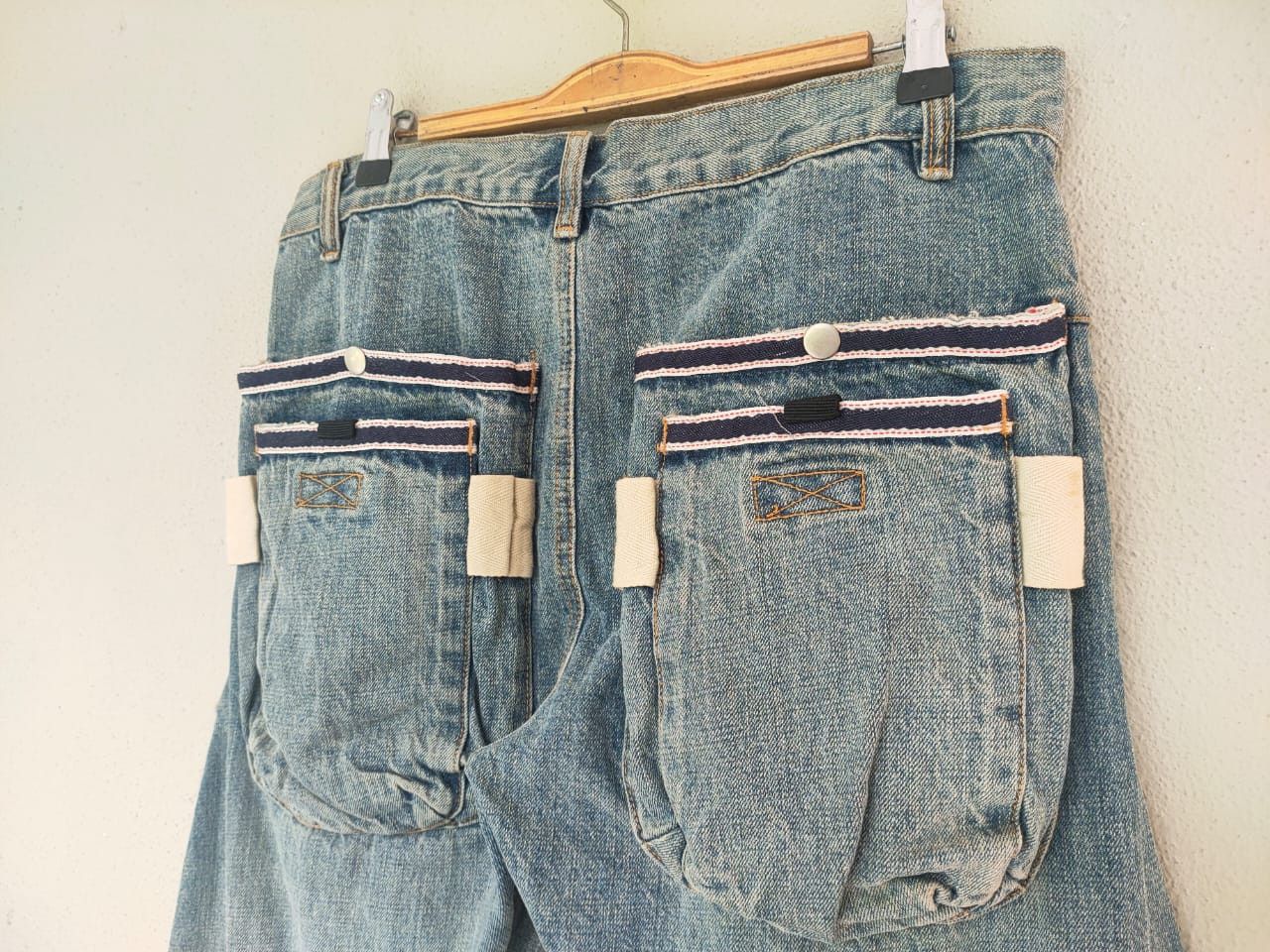 Japanese Brand Carenna cargo Front Pocket Denim Size US 33 - 4 Thumbnail