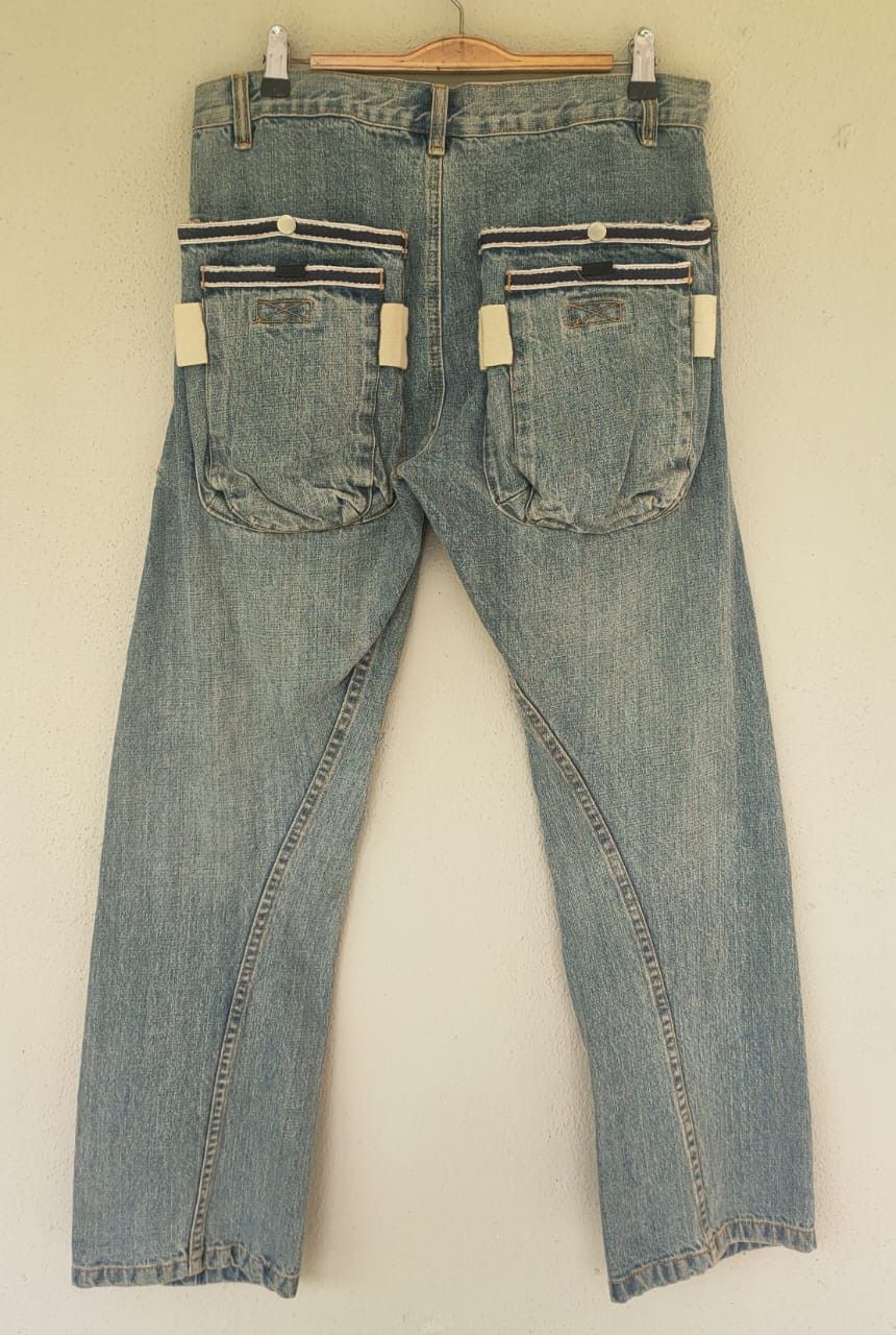 Japanese Brand Carenna cargo Front Pocket Denim Size US 33 - 2 Thumbnail
