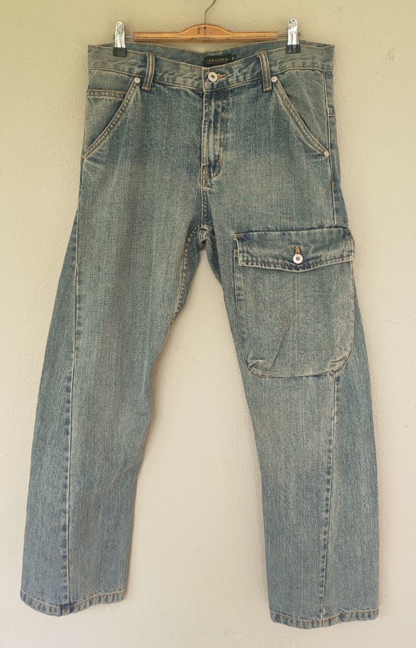 Japanese Brand Carenna cargo Front Pocket Denim Size US 33 - 1 Thumbnail