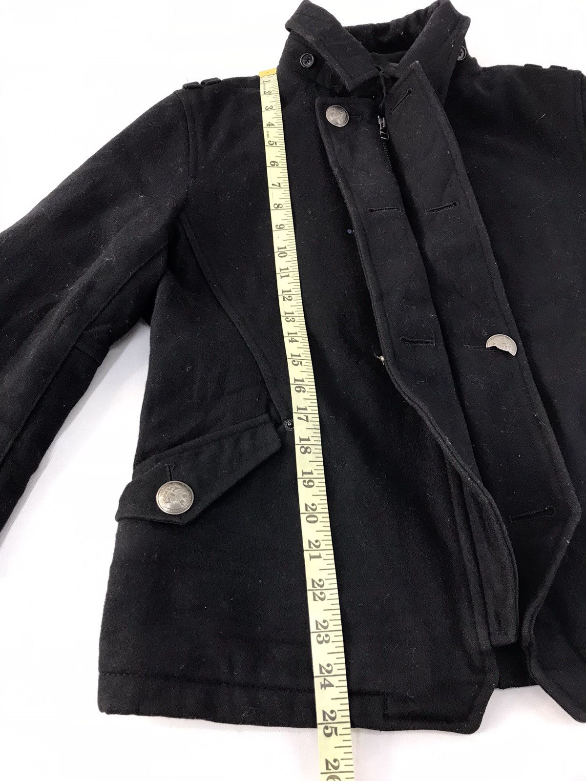 Japanese Brand × PPFM PPFM Biker Rider Punk Zip Up Short Pea Coat Jacket R183j Size M / US 6-8 / IT 42-44 - 10 Thumbnail