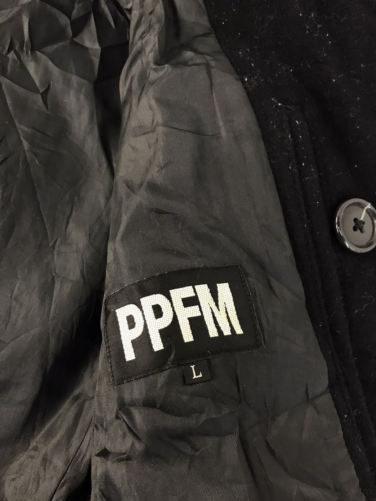 Japanese Brand × PPFM PPFM Biker Rider Punk Zip Up Short Pea Coat Jacket R183j Size M / US 6-8 / IT 42-44 - 4 Thumbnail