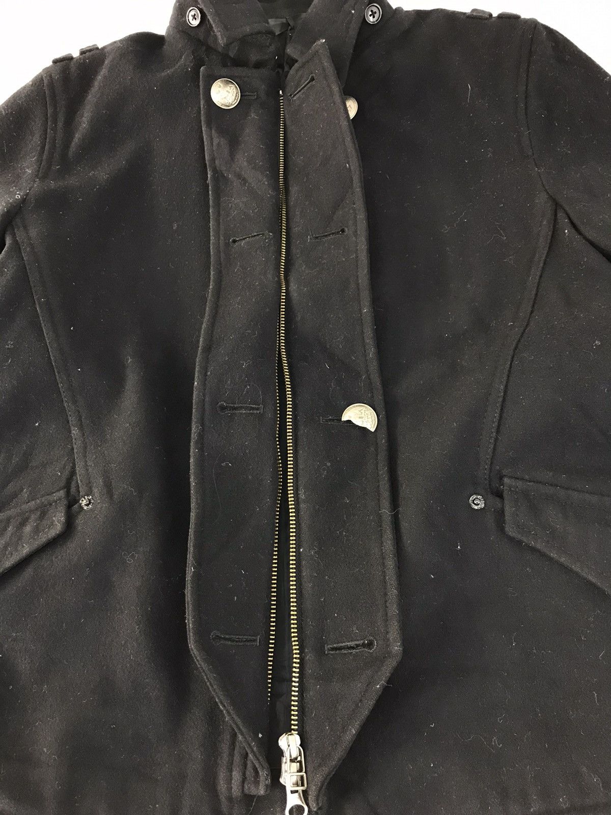 Japanese Brand × PPFM PPFM Biker Rider Punk Zip Up Short Pea Coat Jacket R183j Size M / US 6-8 / IT 42-44 - 2 Thumbnail