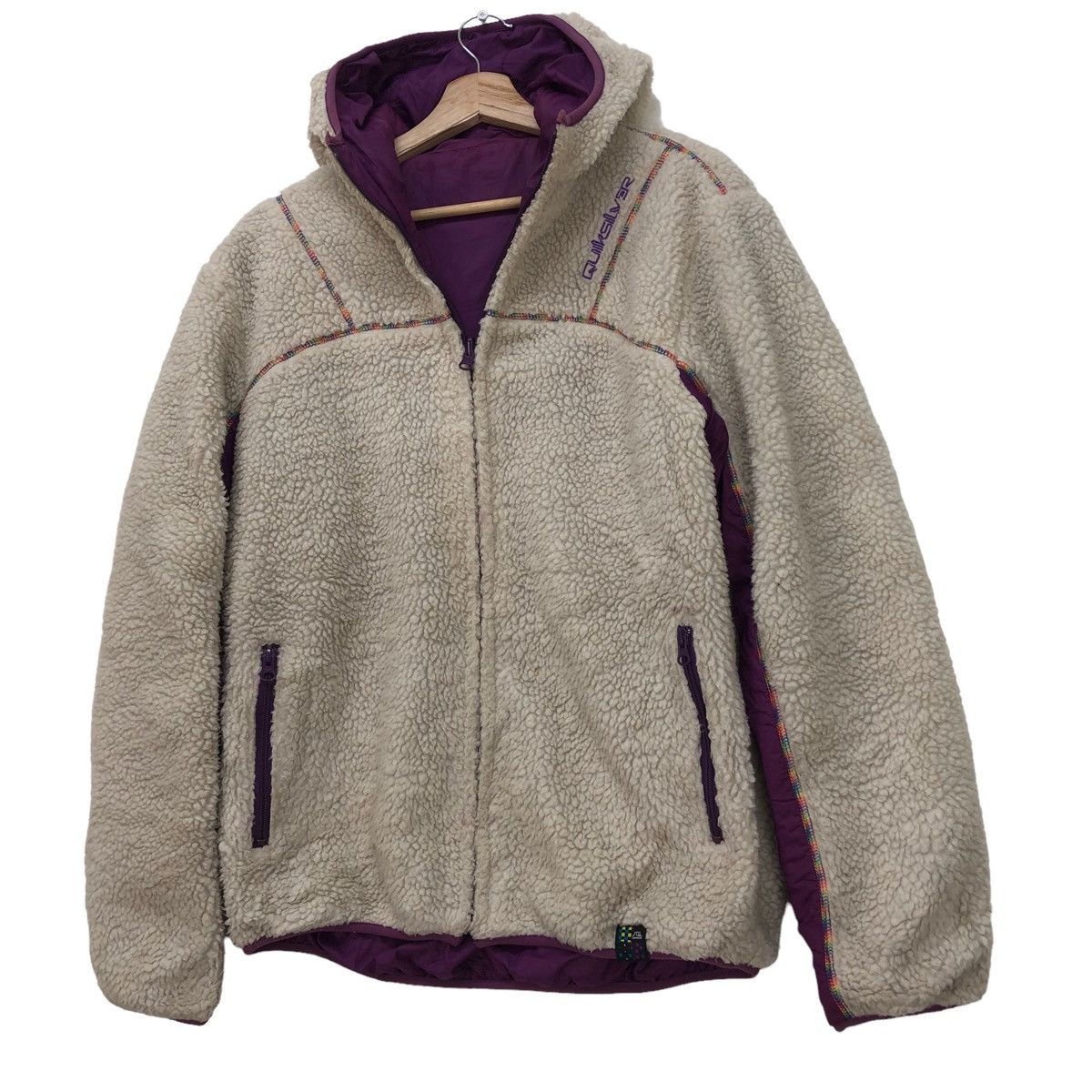 🔥Vintage Quilksilver Deep Pile Reversible Hybrid Jacket