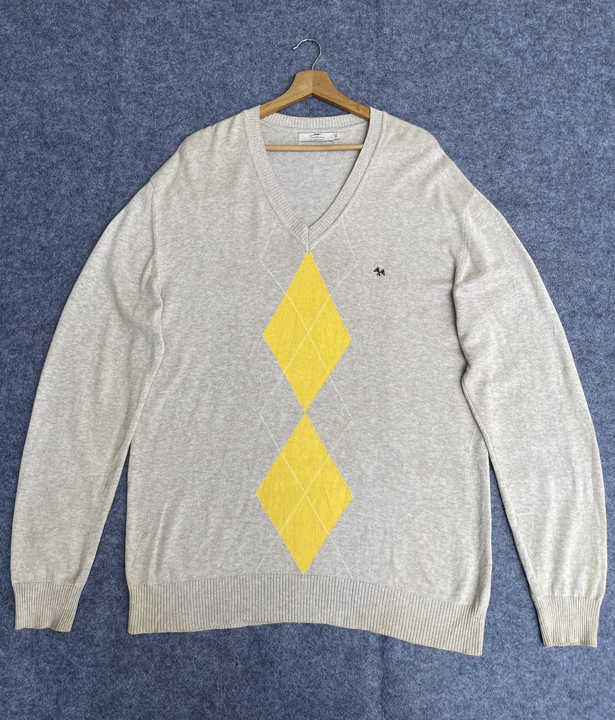 Aran Isles Knitwear × Burberry × Vintage Last Drop🔥Rare🔥THOMAS BURBERRY Sweet Knit Shirt Size US XL / EU 56 / 4 - 11 Thumbnail