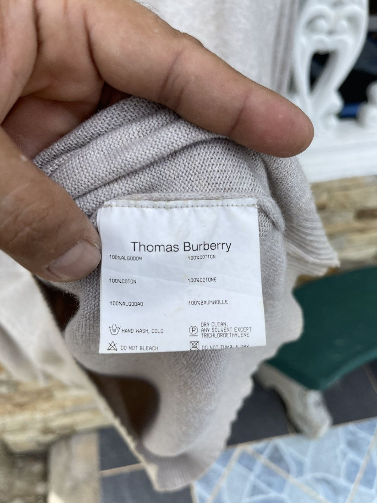 Aran Isles Knitwear × Burberry × Vintage Last Drop🔥Rare🔥THOMAS BURBERRY Sweet Knit Shirt Size US XL / EU 56 / 4 - 8 Thumbnail