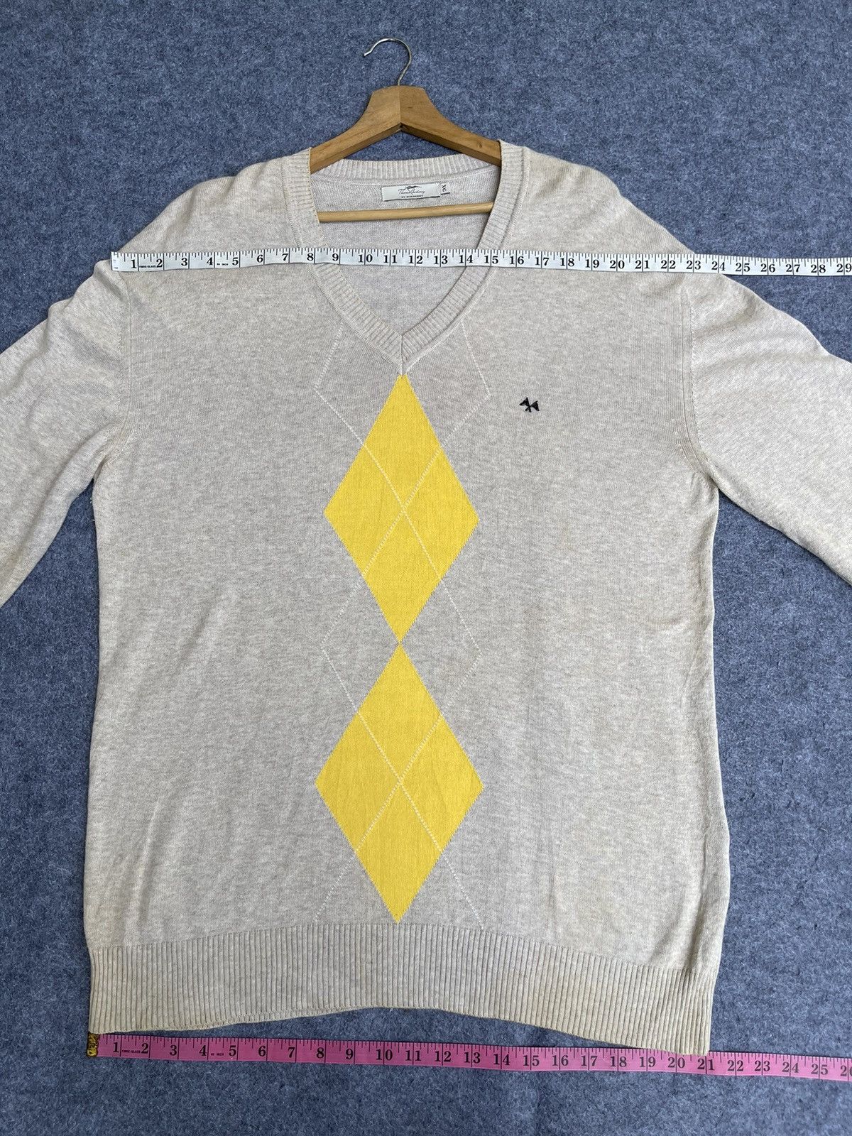 Aran Isles Knitwear × Burberry × Vintage Last Drop🔥Rare🔥THOMAS BURBERRY Sweet Knit Shirt Size US XL / EU 56 / 4 - 15 Thumbnail