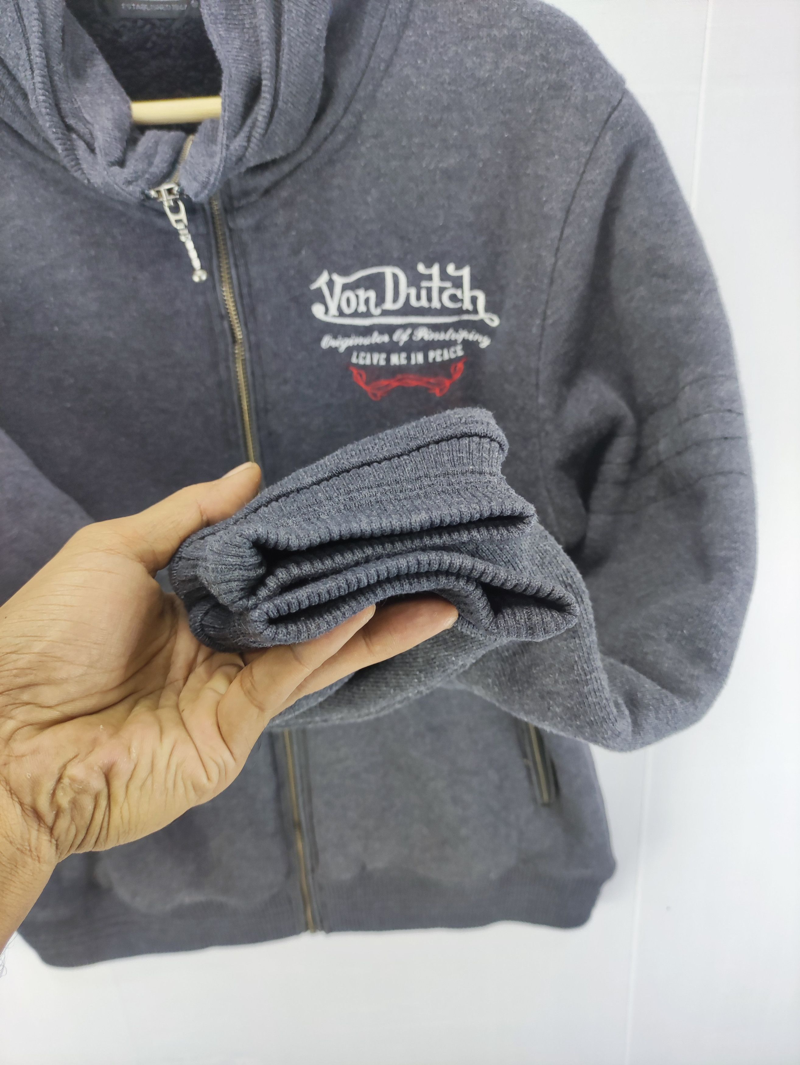 Von Dutch Vintage Von Dutch Zipper Jacket Lining Fleece Hoodie Size US M / EU 48-50 / 2 - 2 Thumbnail