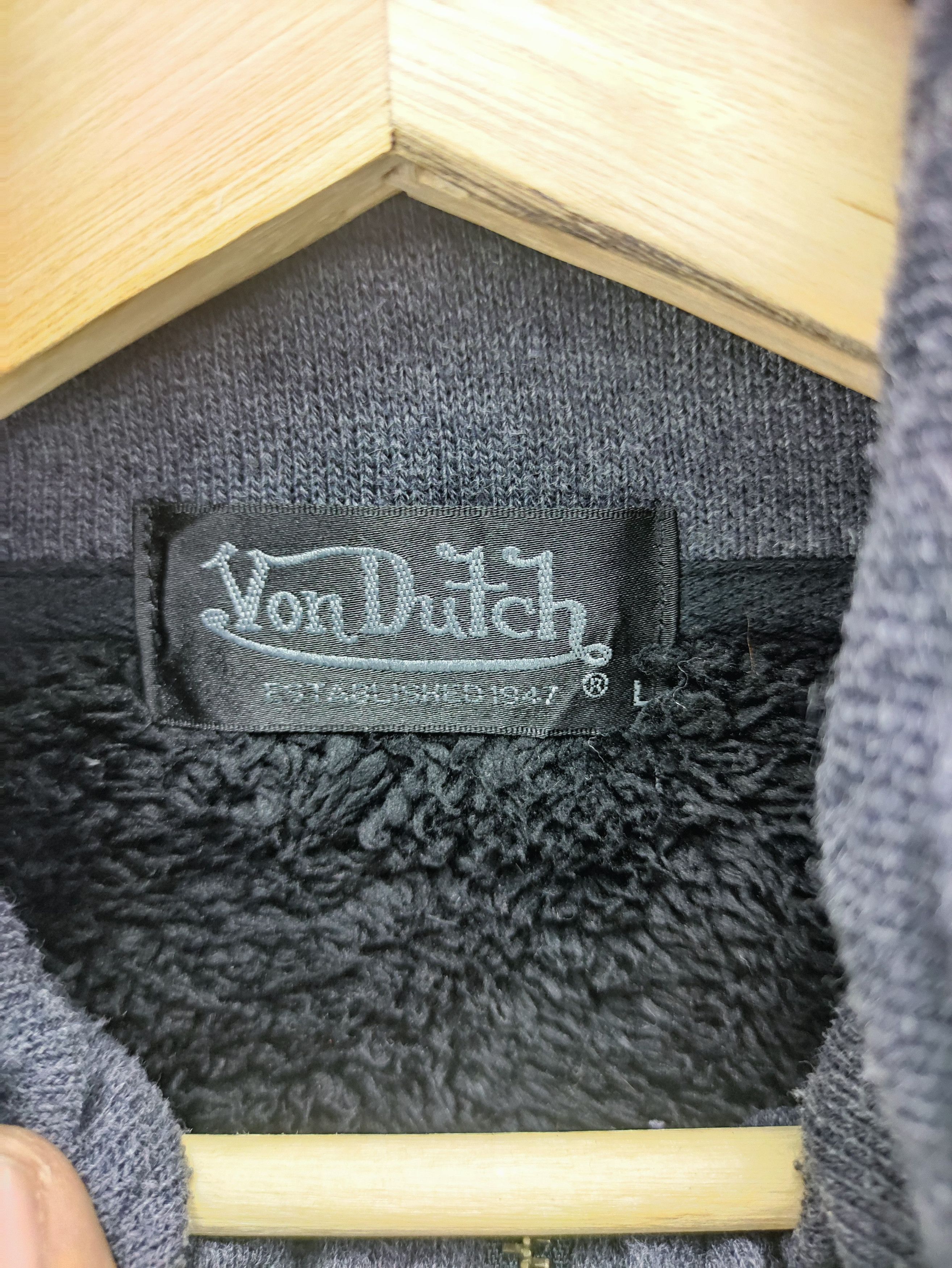 Von Dutch Vintage Von Dutch Zipper Jacket Lining Fleece Hoodie Size US M / EU 48-50 / 2 - 5 Thumbnail
