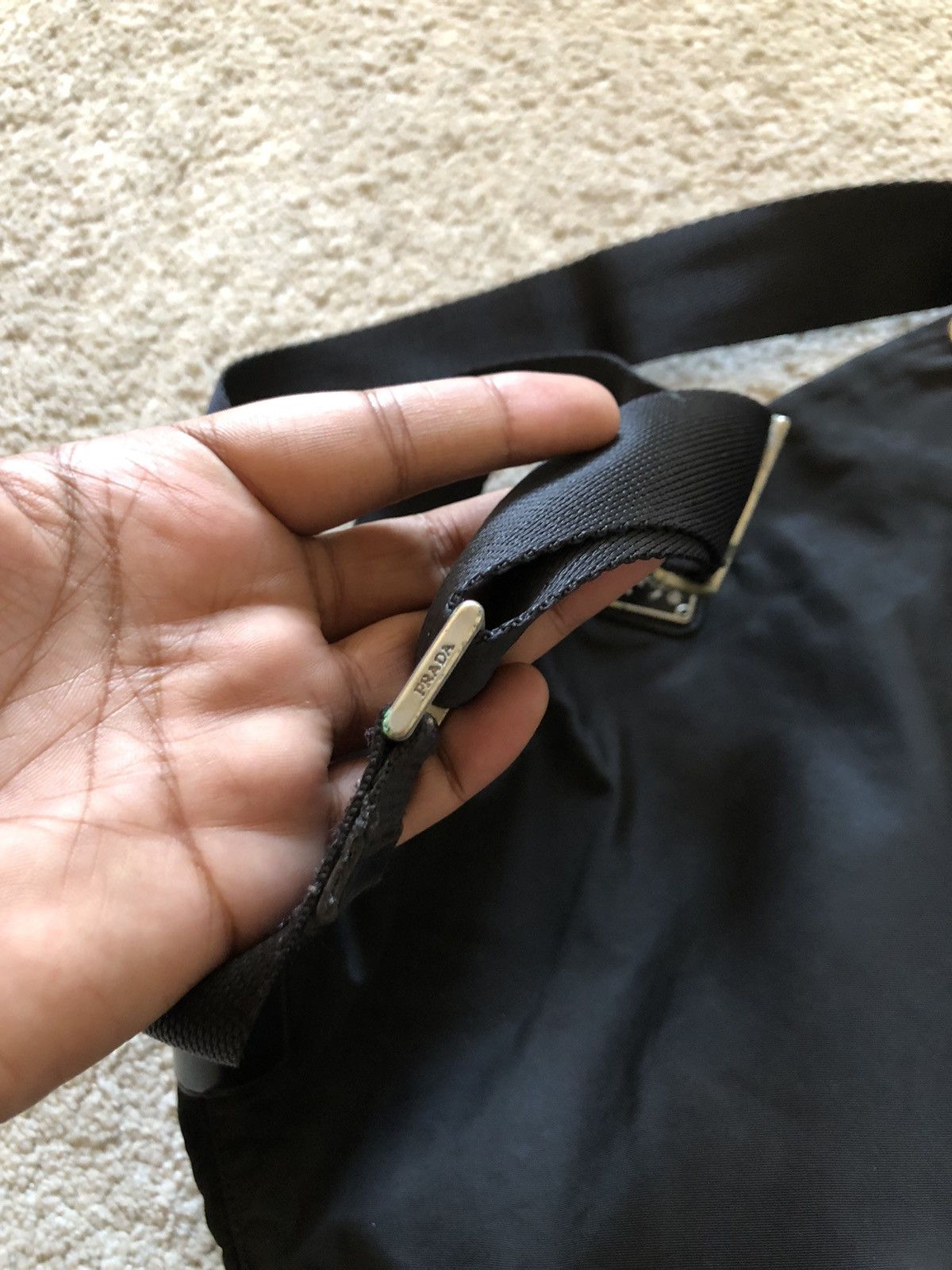 Prada Prada Black Nylon Sling Bag Size ONE SIZE - 7 Thumbnail