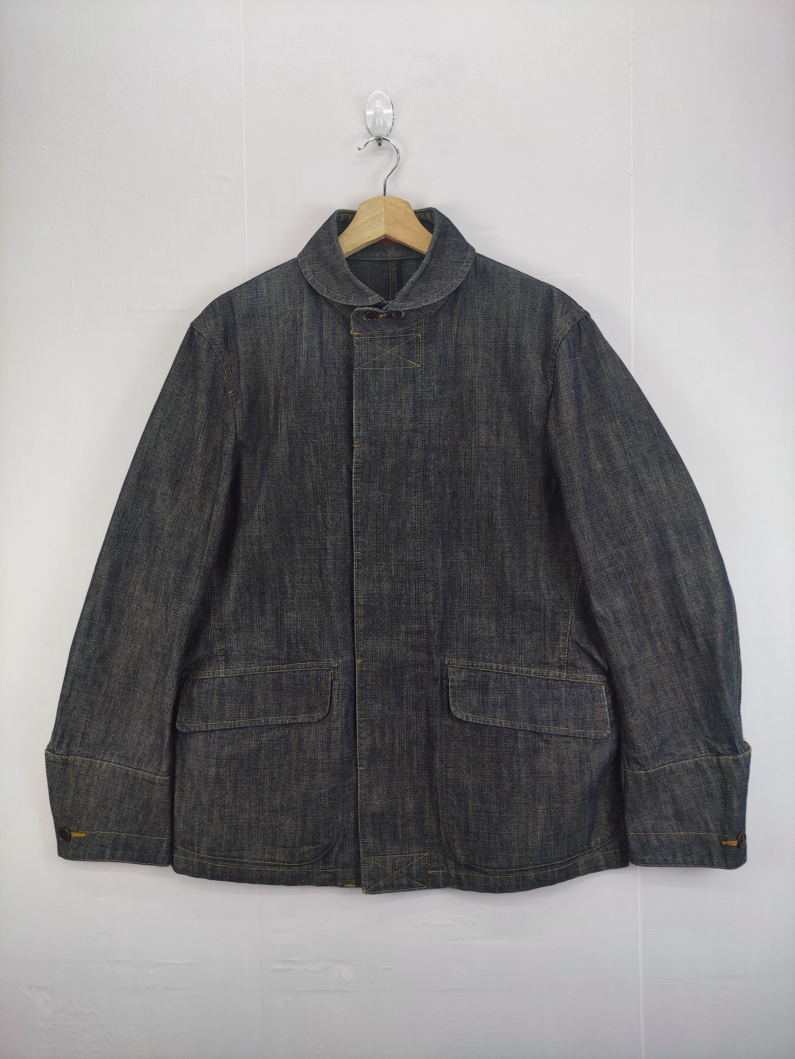 Other Vintage 23 Homme Denim Coat Button Up Jacket Size US L / EU 52-54 / 3 - 1 Thumbnail