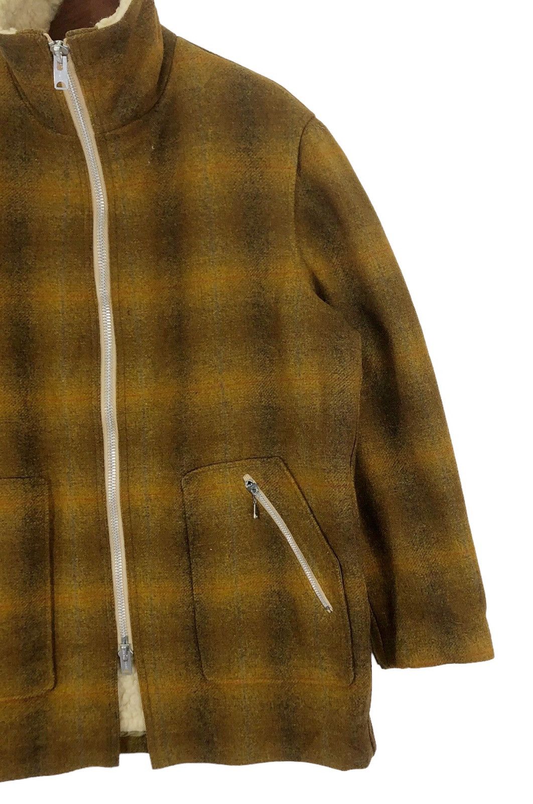 Pendleton VINTAGE 60S PENDLETON SHADOW TARTAN WOOL ZIPPER JACKET Size US L / EU 52-54 / 3 - 6 Thumbnail
