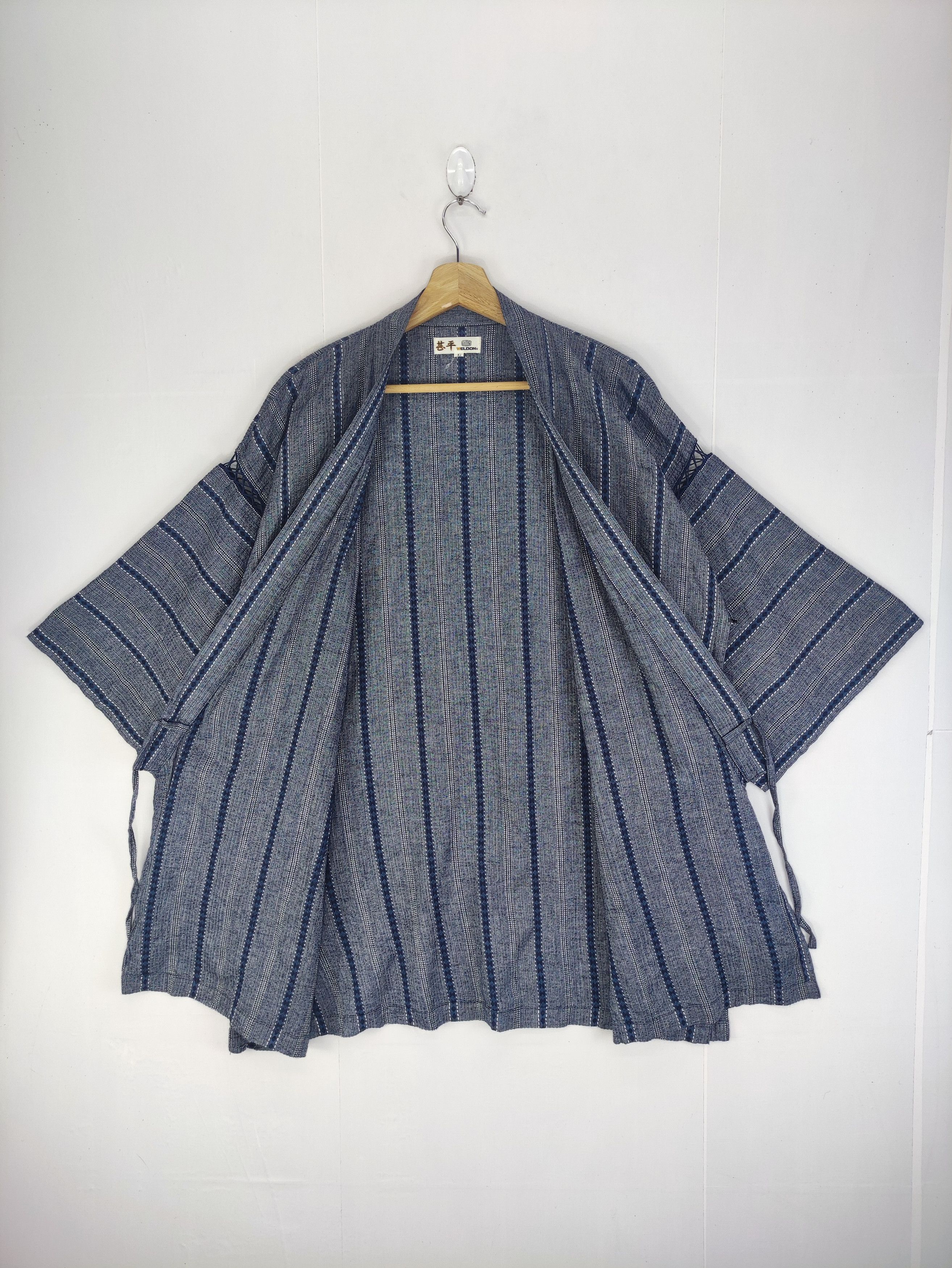 Komono Vintage kimono Cardigan Striped Weldon Size US XL / EU 56 / 4 - 3 Thumbnail