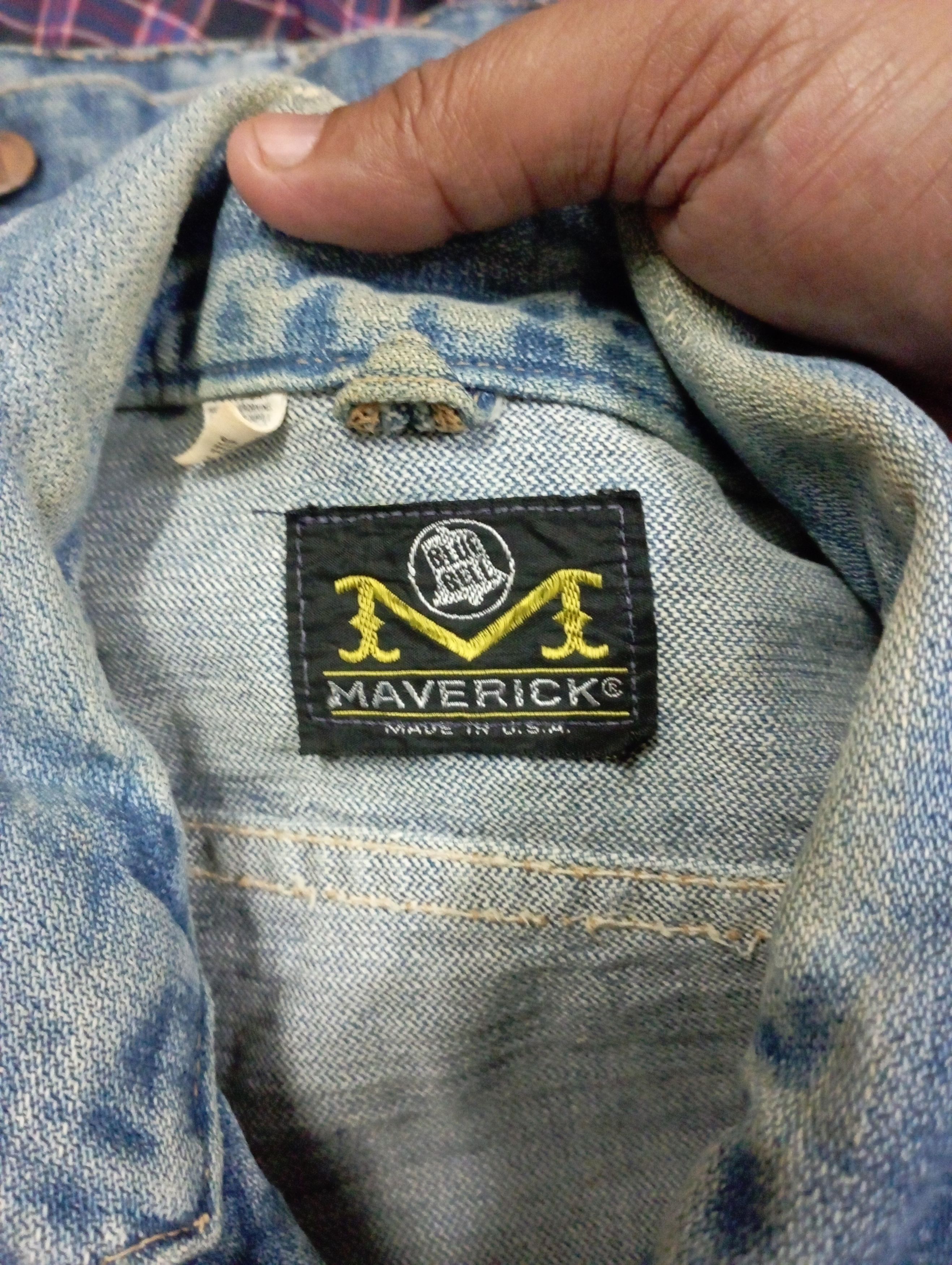 Wrangler Vintage Maverick Blue Bell Made InUSA Denim Trucker Jacket Size US S / EU 44-46 / 1 - 22 Thumbnail