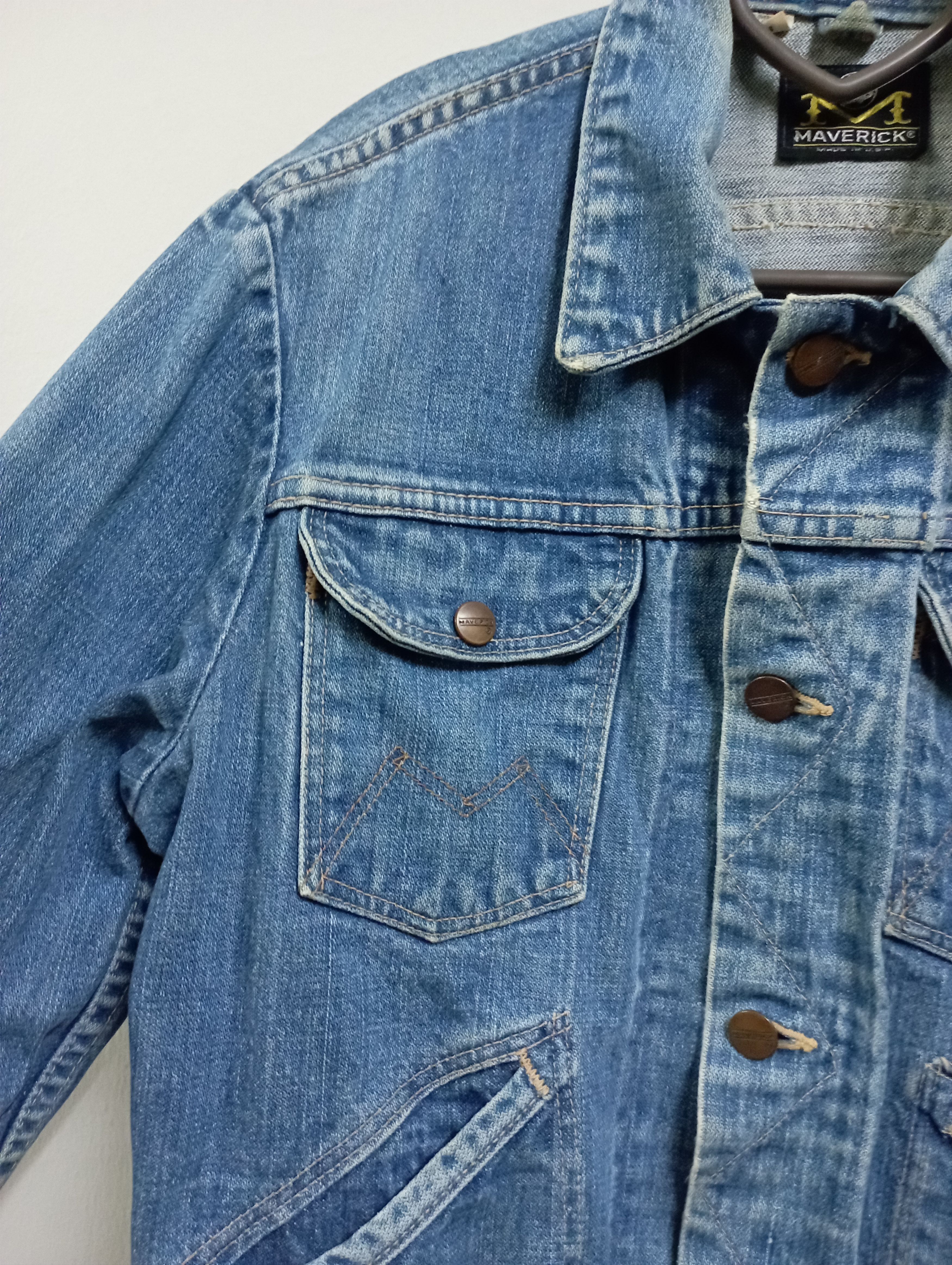 Wrangler Vintage Maverick Blue Bell Made InUSA Denim Trucker Jacket Size US S / EU 44-46 / 1 - 10 Thumbnail