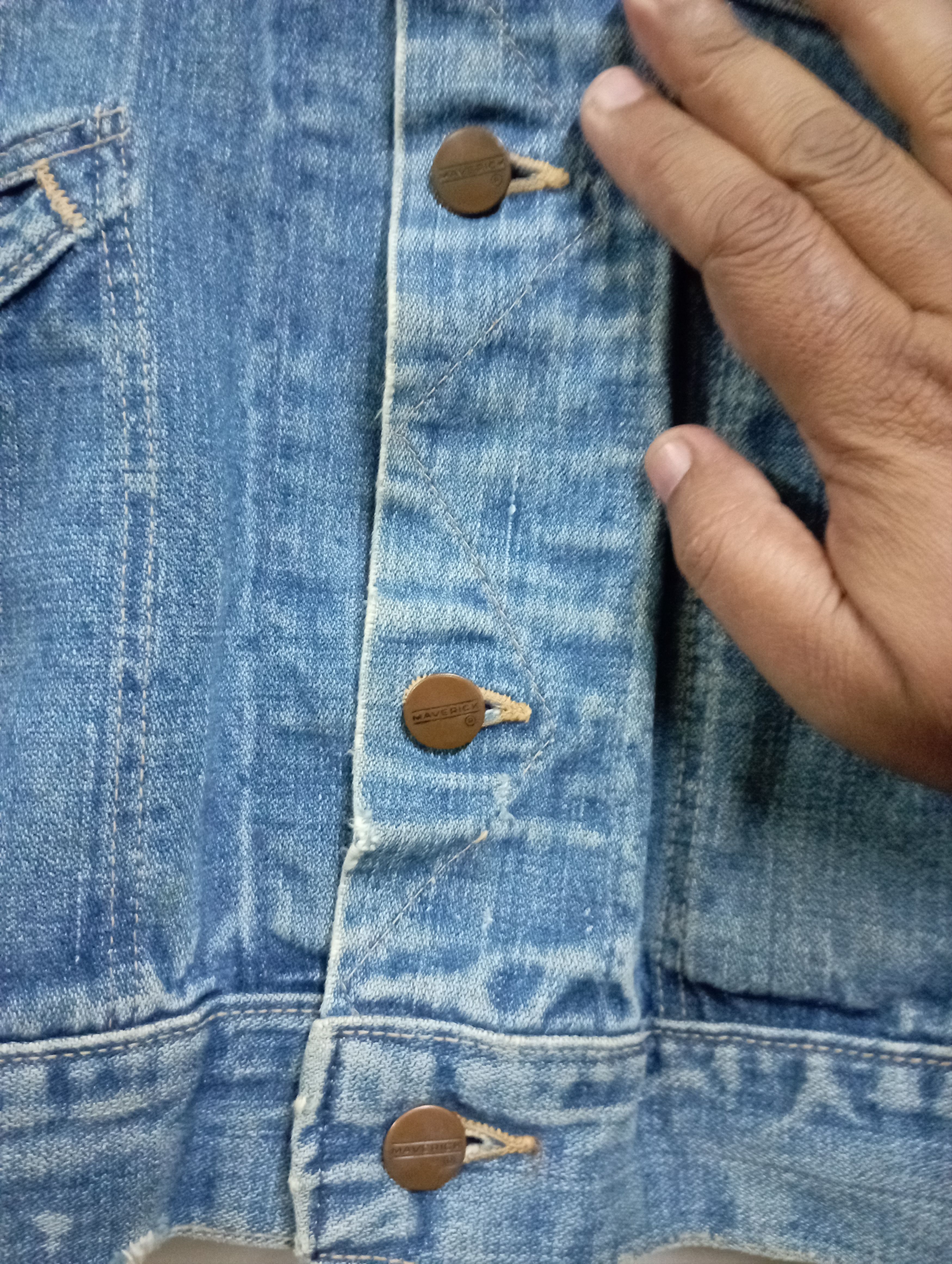 Wrangler Vintage Maverick Blue Bell Made InUSA Denim Trucker Jacket Size US S / EU 44-46 / 1 - 9 Thumbnail