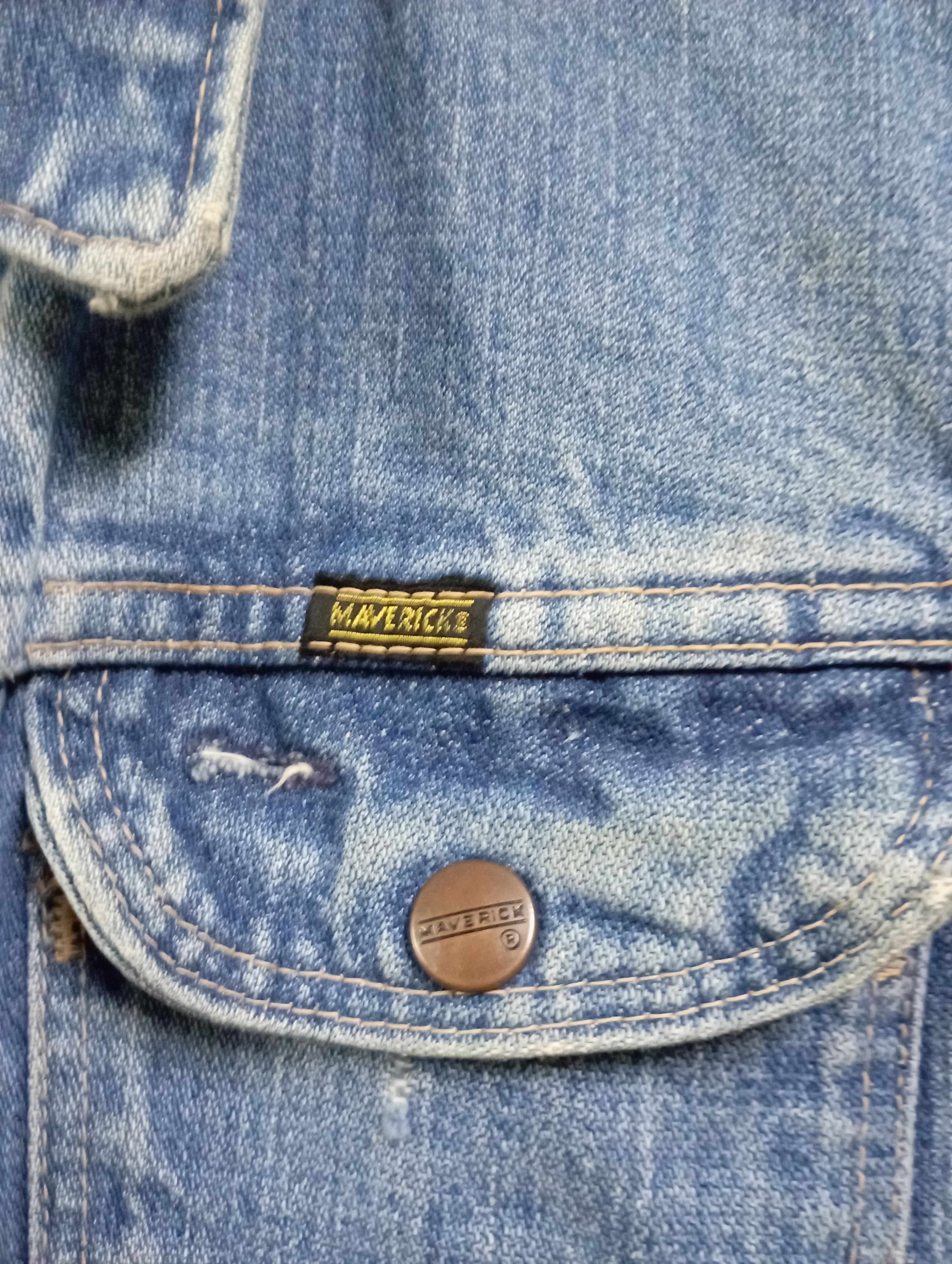 Wrangler Vintage Maverick Blue Bell Made InUSA Denim Trucker Jacket Size US S / EU 44-46 / 1 - 7 Thumbnail