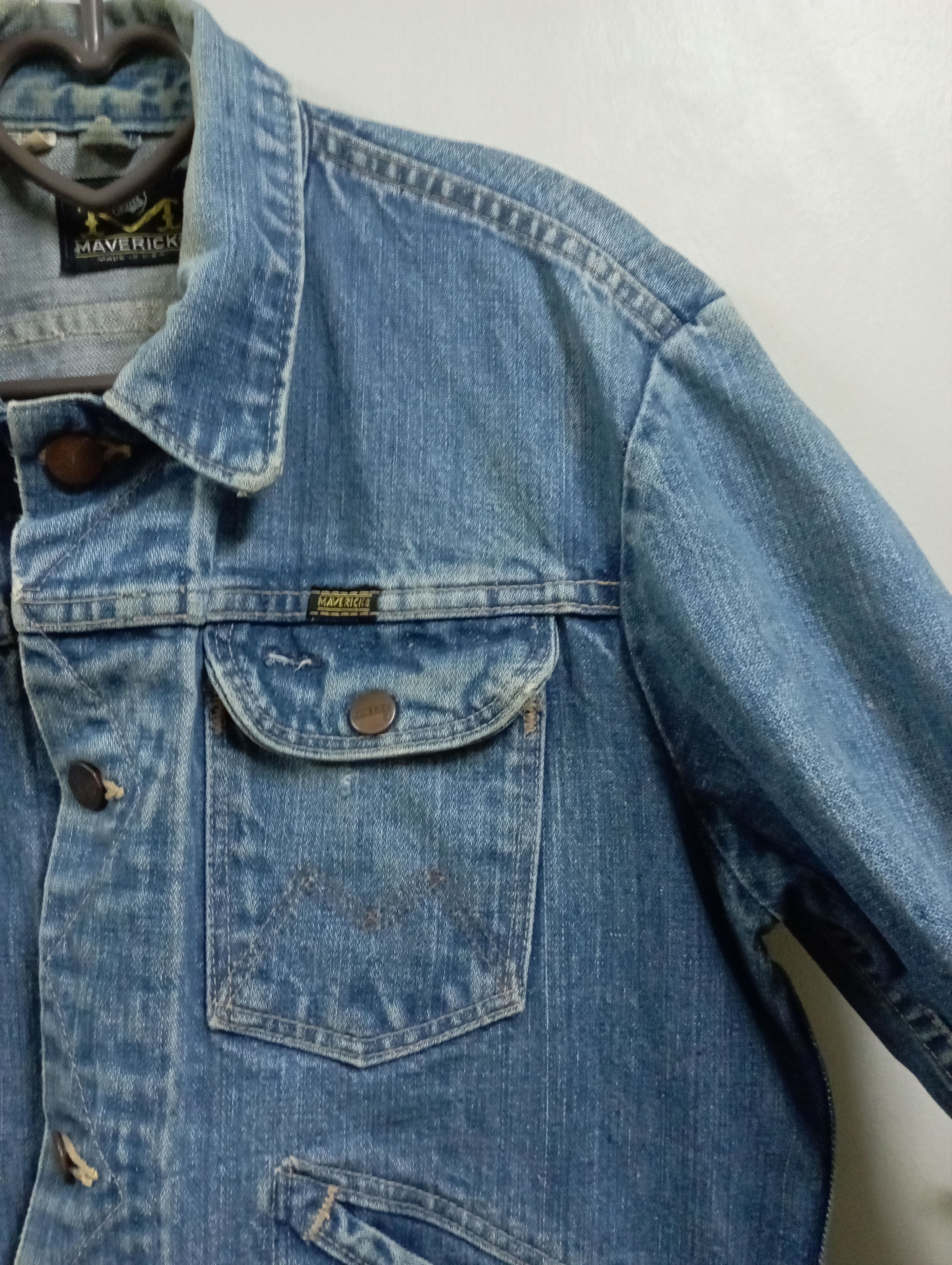 Wrangler Vintage Maverick Blue Bell Made InUSA Denim Trucker Jacket Size US S / EU 44-46 / 1 - 6 Thumbnail