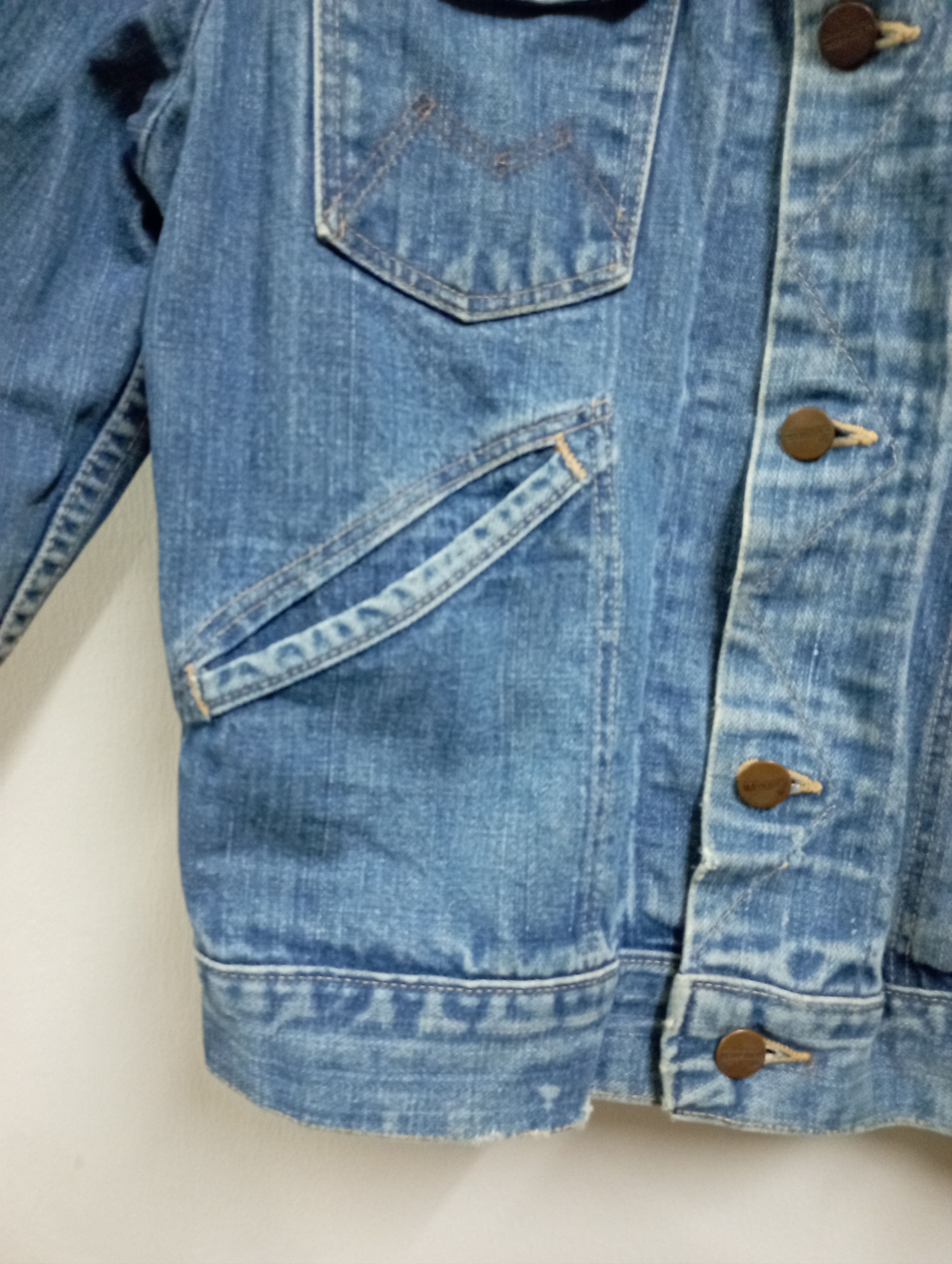 Wrangler Vintage Maverick Blue Bell Made InUSA Denim Trucker Jacket Size US S / EU 44-46 / 1 - 11 Thumbnail