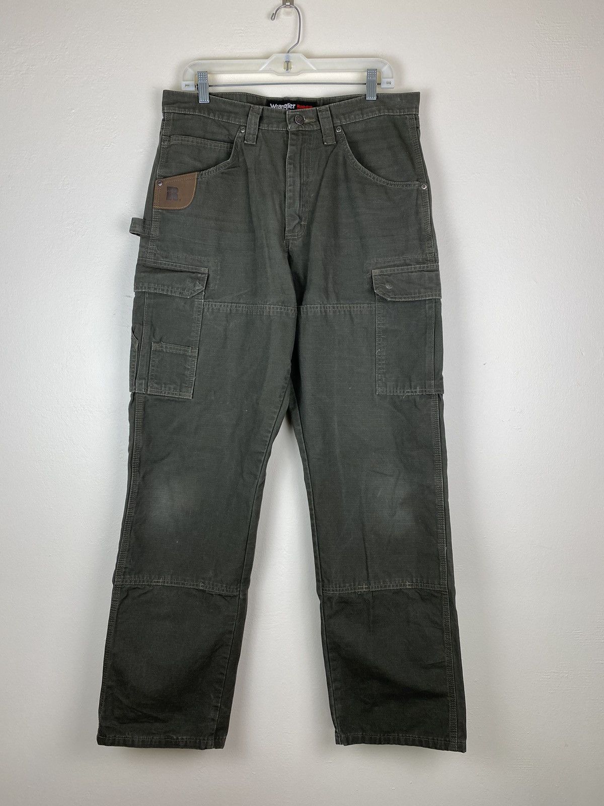 Vintage Vintage Wrangler Riggs Workwear Green Carpenter Double Knee Size US 34 / EU 50 - 1 Thumbnail