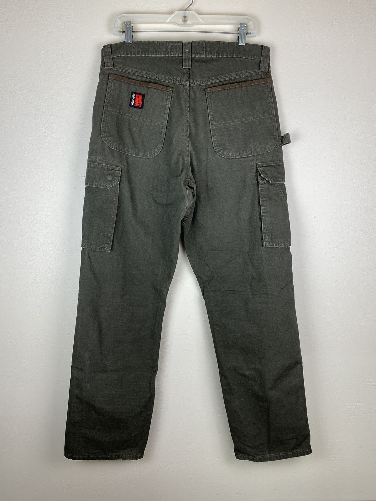 Vintage Vintage Wrangler Riggs Workwear Green Carpenter Double Knee Size US 34 / EU 50 - 2 Thumbnail