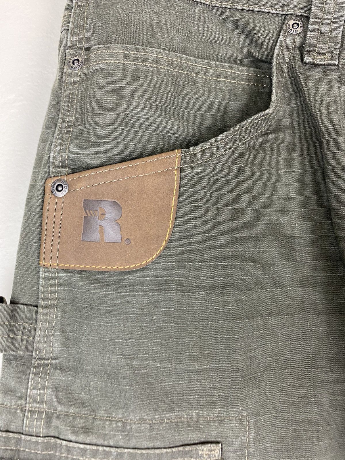 Vintage Vintage Wrangler Riggs Workwear Green Carpenter Double Knee Size US 34 / EU 50 - 3 Thumbnail