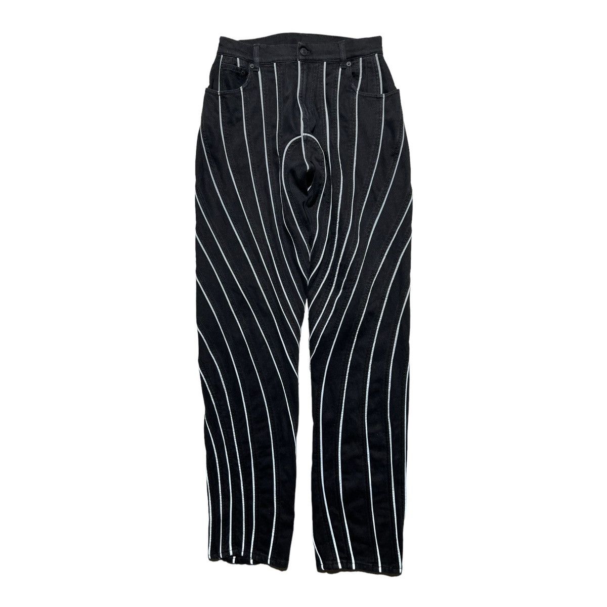 Mugler Reflective spiral denim | Grailed