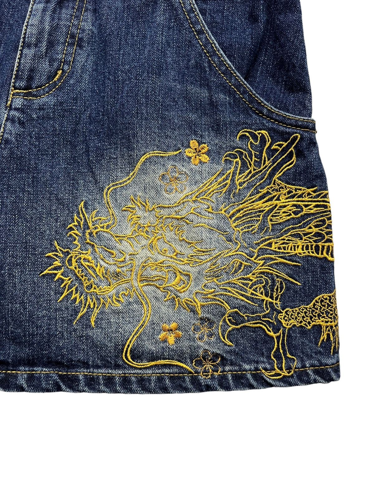 Karakuri Tamashii VERY RARE! KARAKURI Sukajan Embroidery Dragon Mini Skirt Size 27" / US 4 / IT 40 - 4 Thumbnail