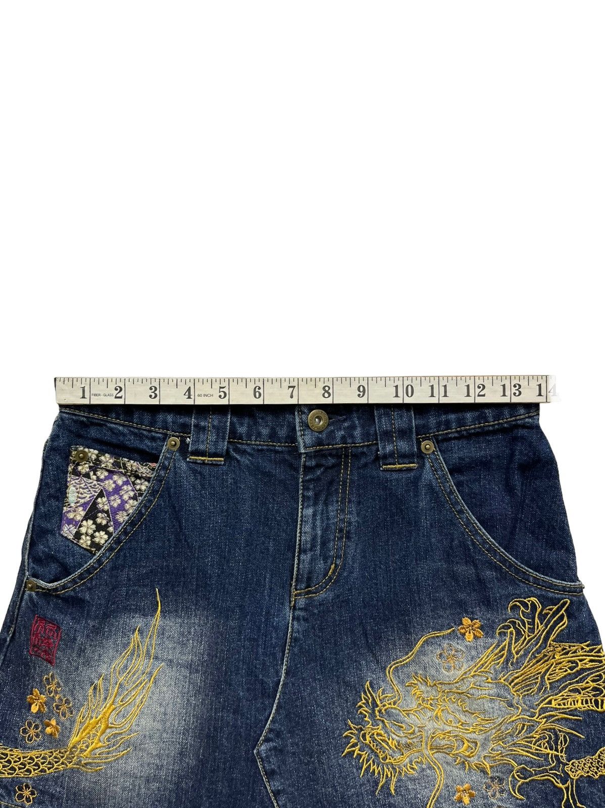 Karakuri Tamashii VERY RARE! KARAKURI Sukajan Embroidery Dragon Mini Skirt Size 27" / US 4 / IT 40 - 10 Thumbnail
