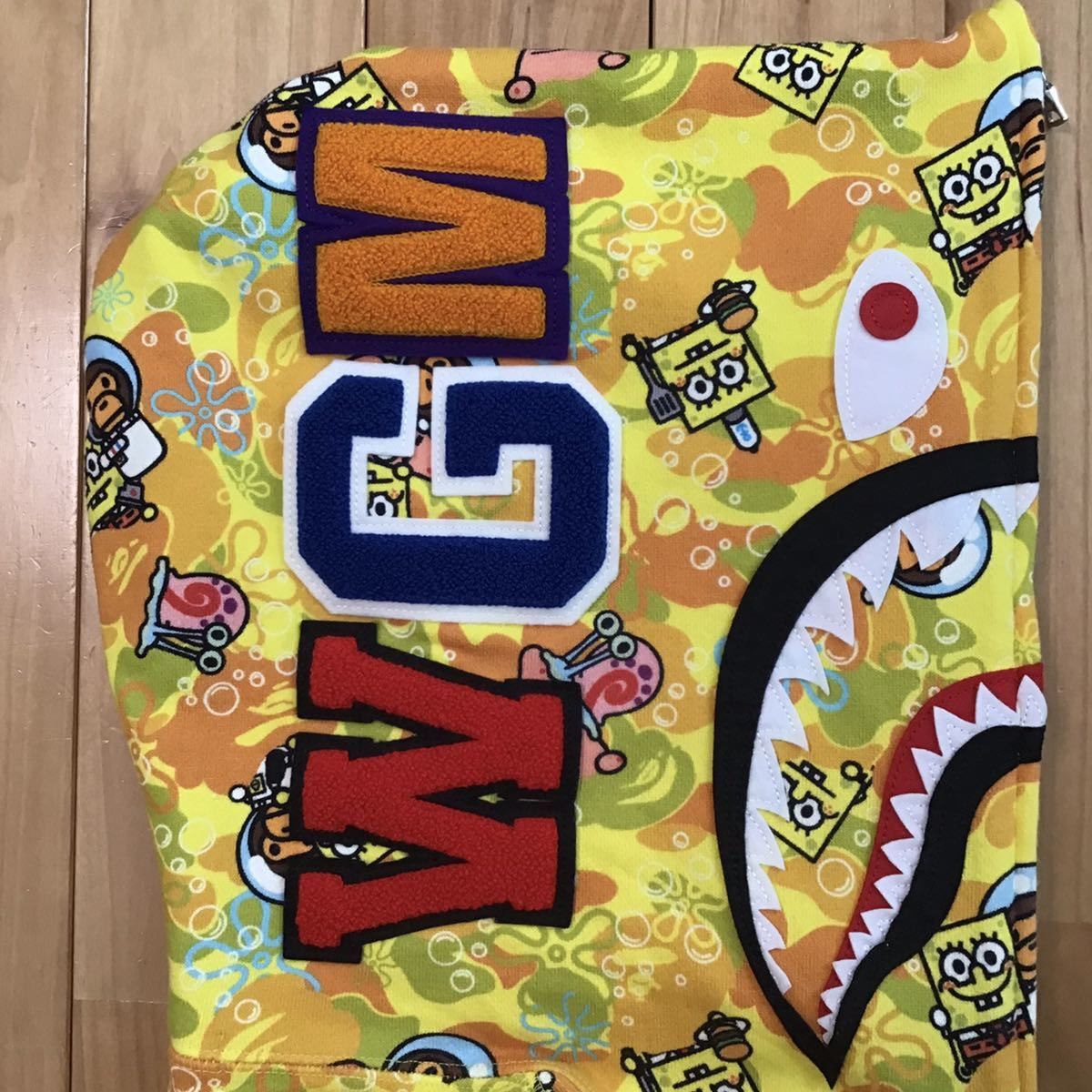 Bape × Nickelodeon BAPE × SpongeBob Milo shark full zip hoodie a bathing ape Size US L / EU 52-54 / 3 - 4 Thumbnail