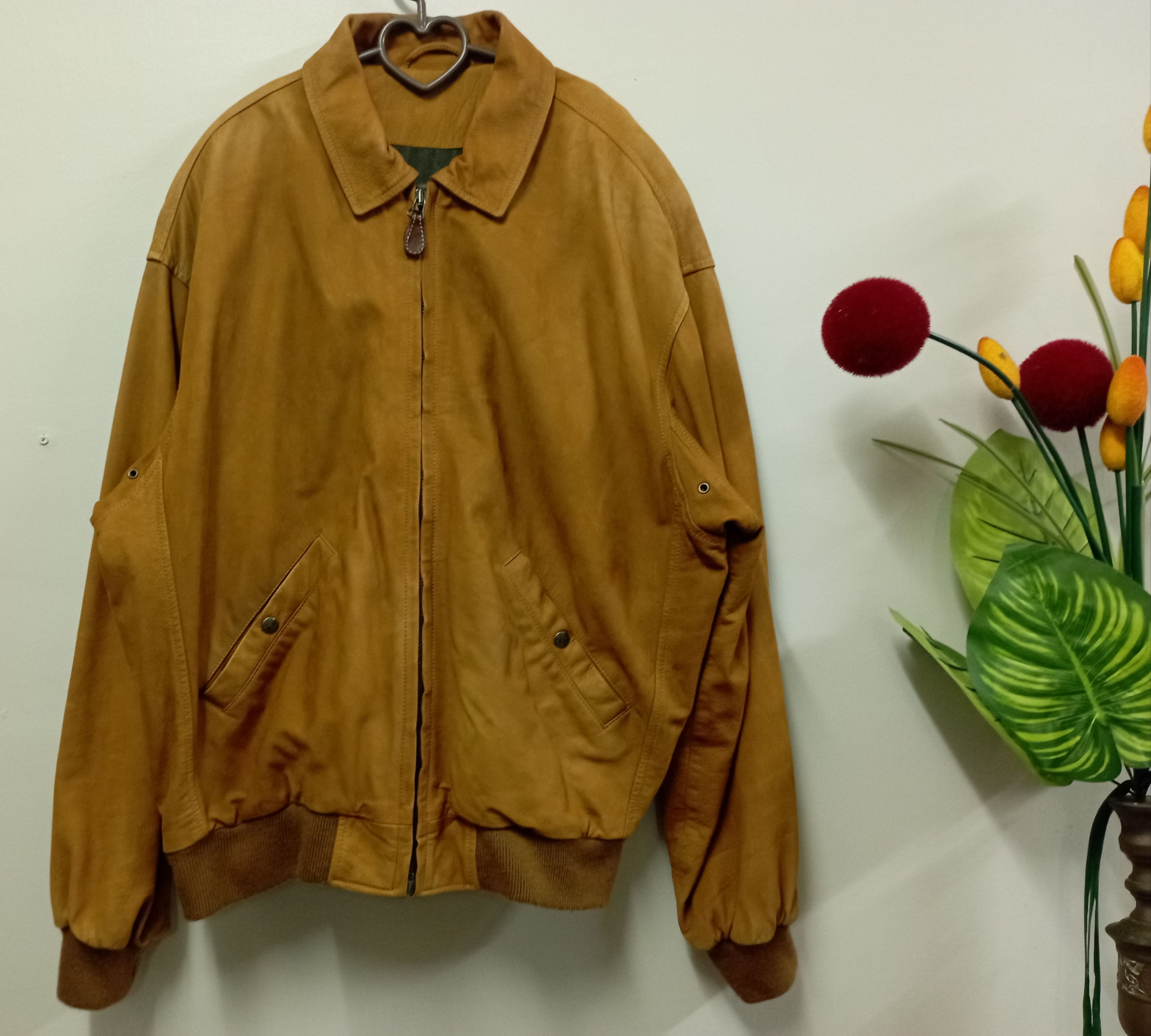 Leather Jacket × Timberland × Vintage Vintage Timberland Leather 