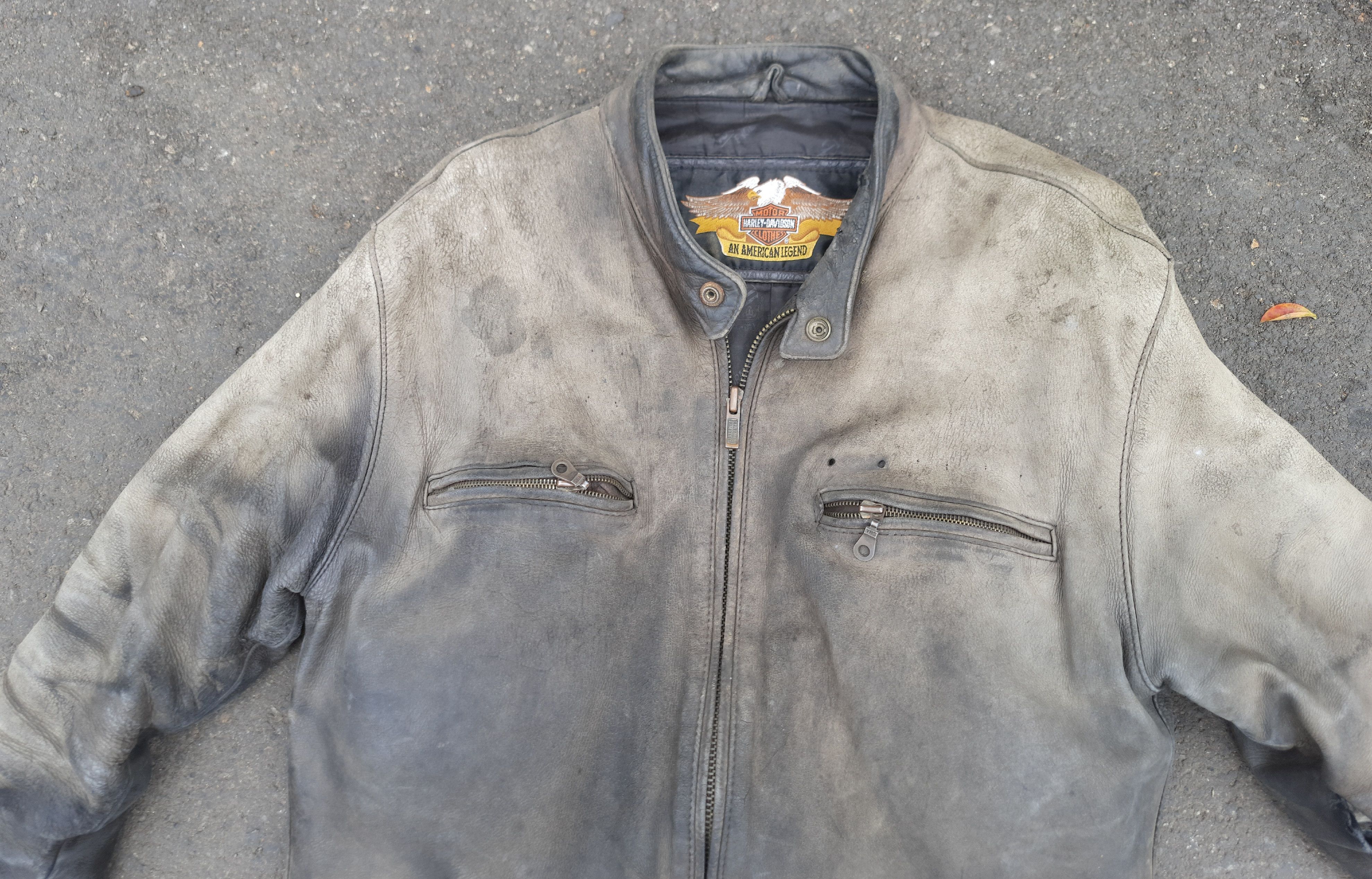 Harley Davidson Distressed Harley Davidson Vintage Leather Jacket Size US L / EU 52-54 / 3 - 5 Thumbnail