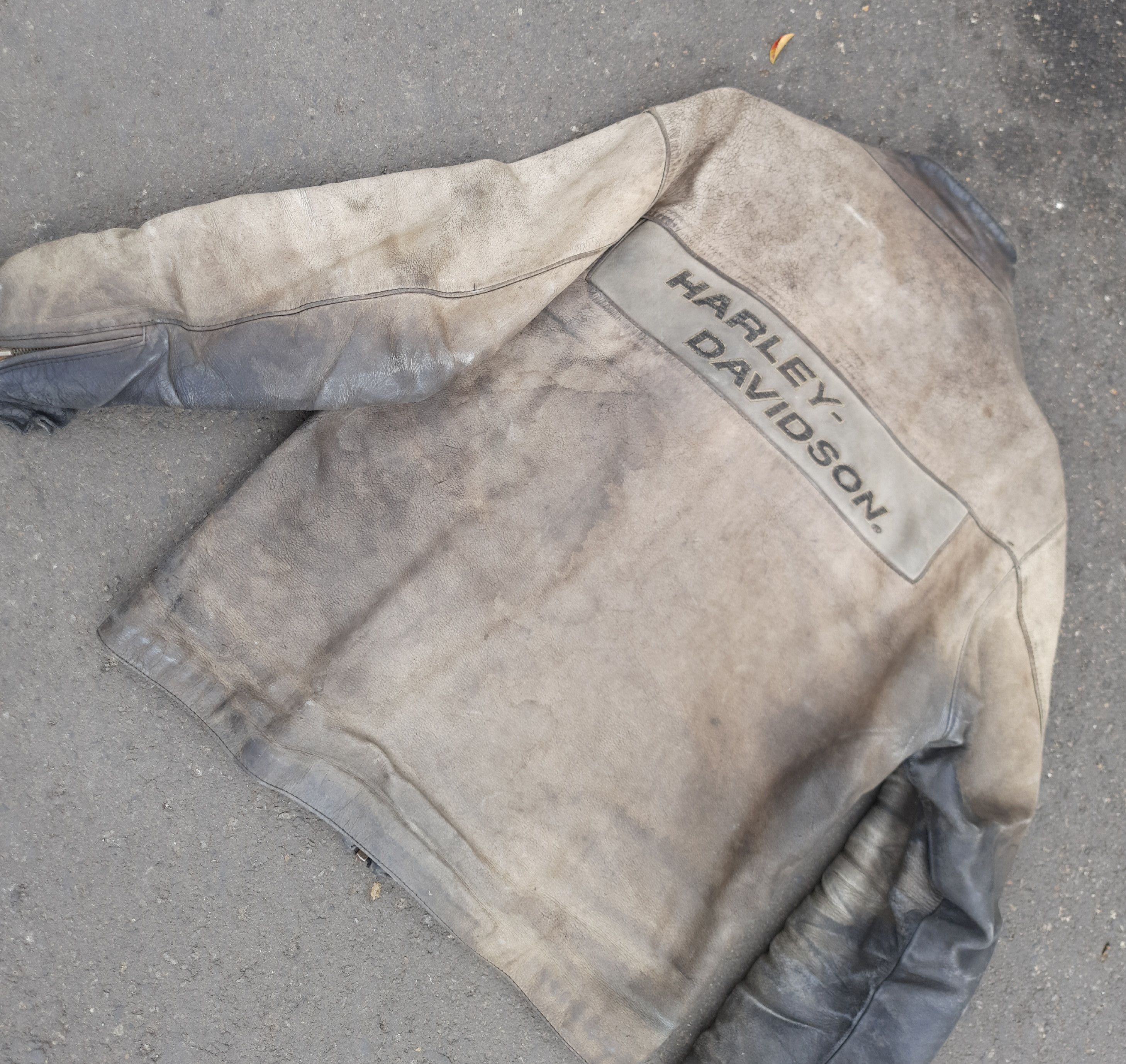 Harley Davidson Distressed Harley Davidson Vintage Leather Jacket Size US L / EU 52-54 / 3 - 4 Thumbnail