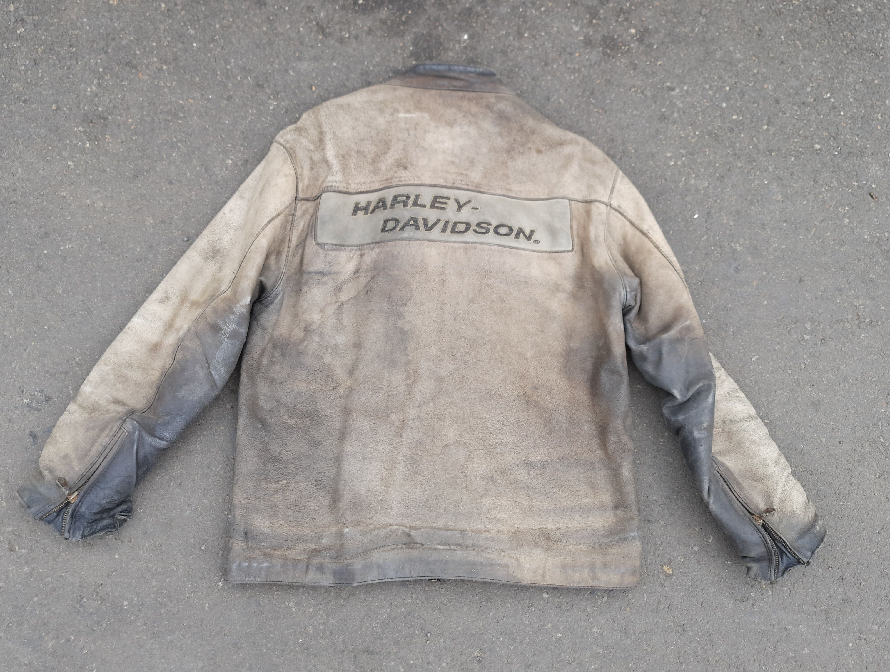 Harley Davidson Distressed Harley Davidson Vintage Leather Jacket Size US L / EU 52-54 / 3 - 2 Thumbnail