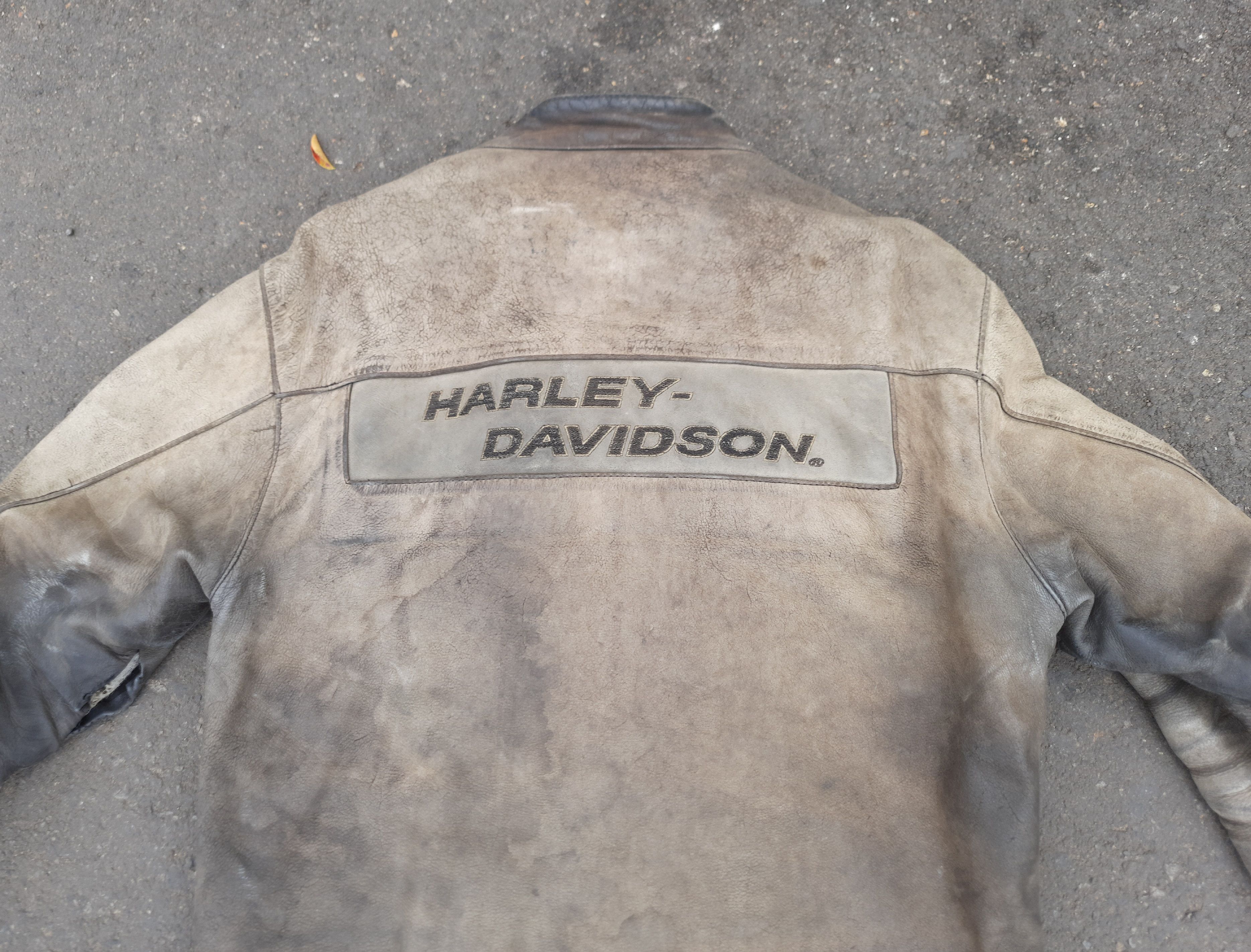 Harley Davidson Distressed Harley Davidson Vintage Leather Jacket Size US L / EU 52-54 / 3 - 7 Thumbnail