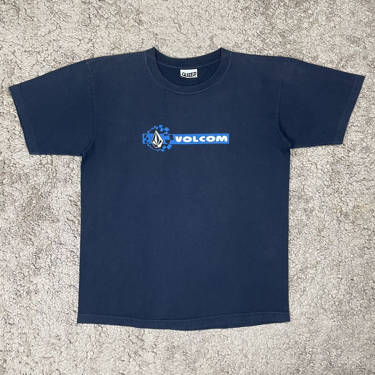 image of Skategang x Vintage Volcom Center Spellout T-Shirt in Navy, Men's (Size Large)