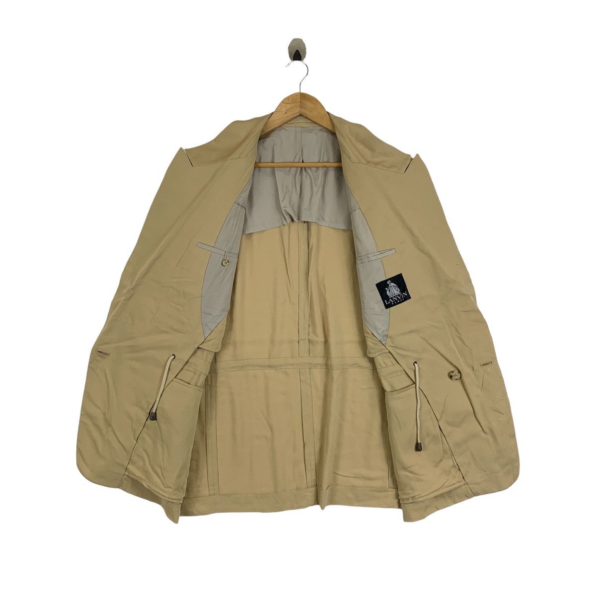 Lanvin × Vintage Vintage LANVIN Paris Fashion Designer Blazer Coat Jacket Size US L / EU 52-54 / 3 - 3 Thumbnail