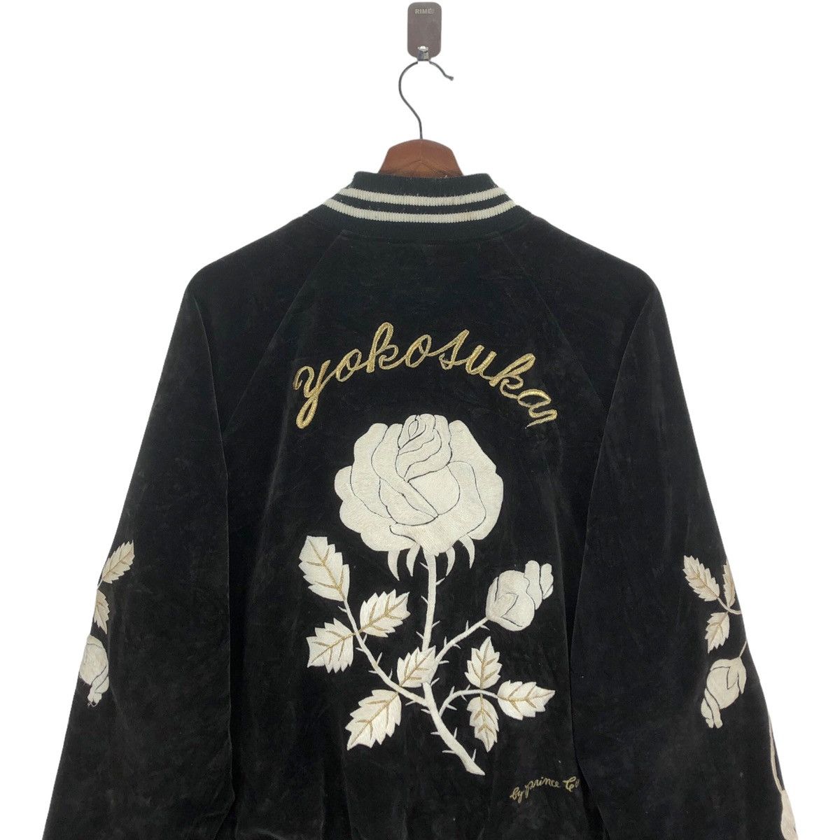 Japanese Brand VINTAGE SUKAJAN FLOWER EMBROIDERY VELVET BOMBER JACKET Size US L / EU 52-54 / 3 - 3 Thumbnail