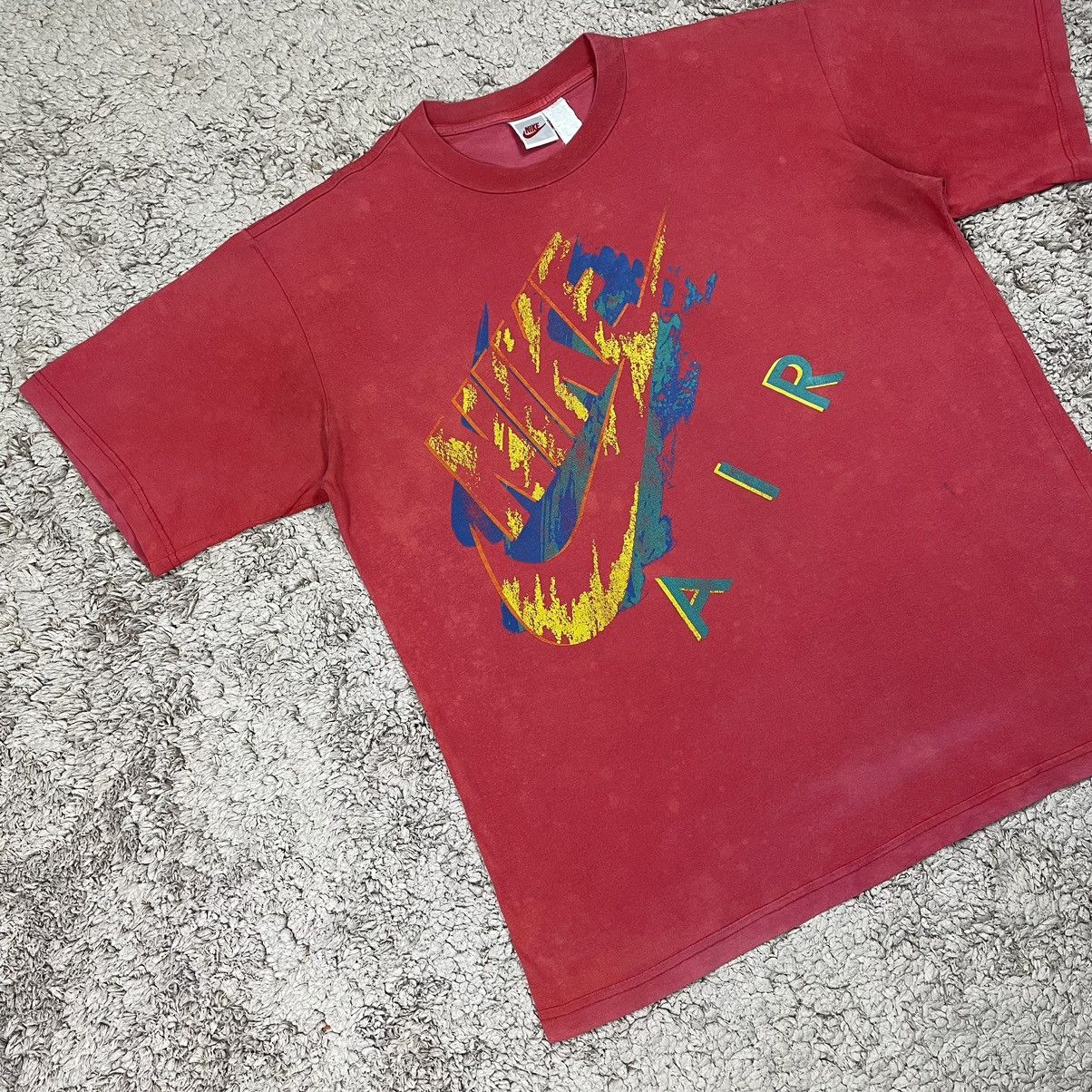 Nike × Vintage Vintage Nike Big Swoosh T-shirt Size US XL / EU 56 / 4 - 3 Thumbnail