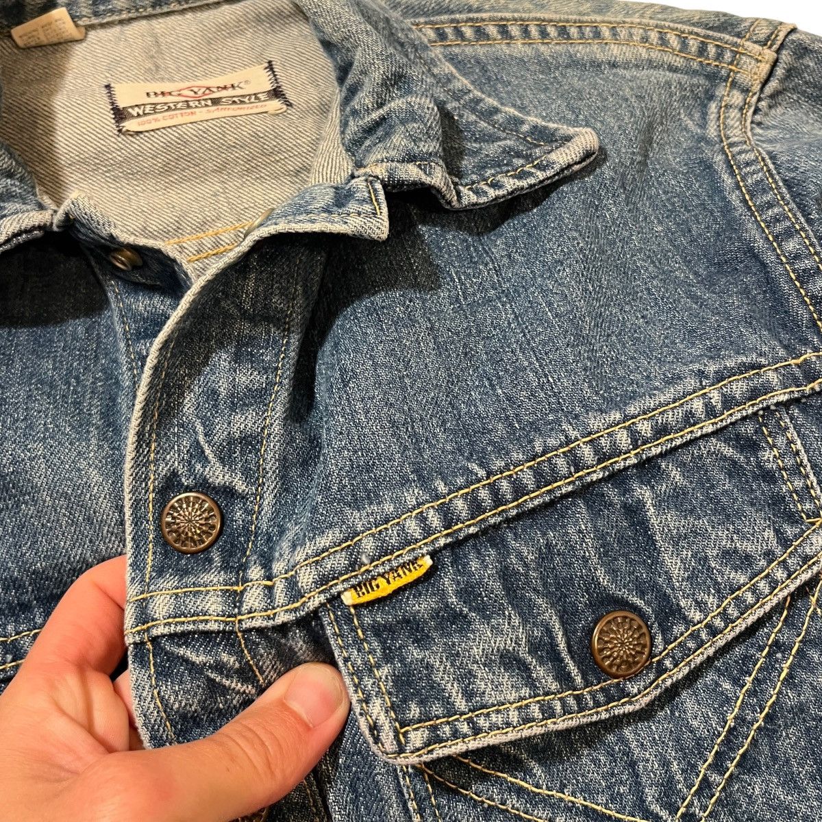Other 60s Big Yank Selvedge Western Style Denim Jacket Size US S / EU 44-46 / 1 - 2 Thumbnail